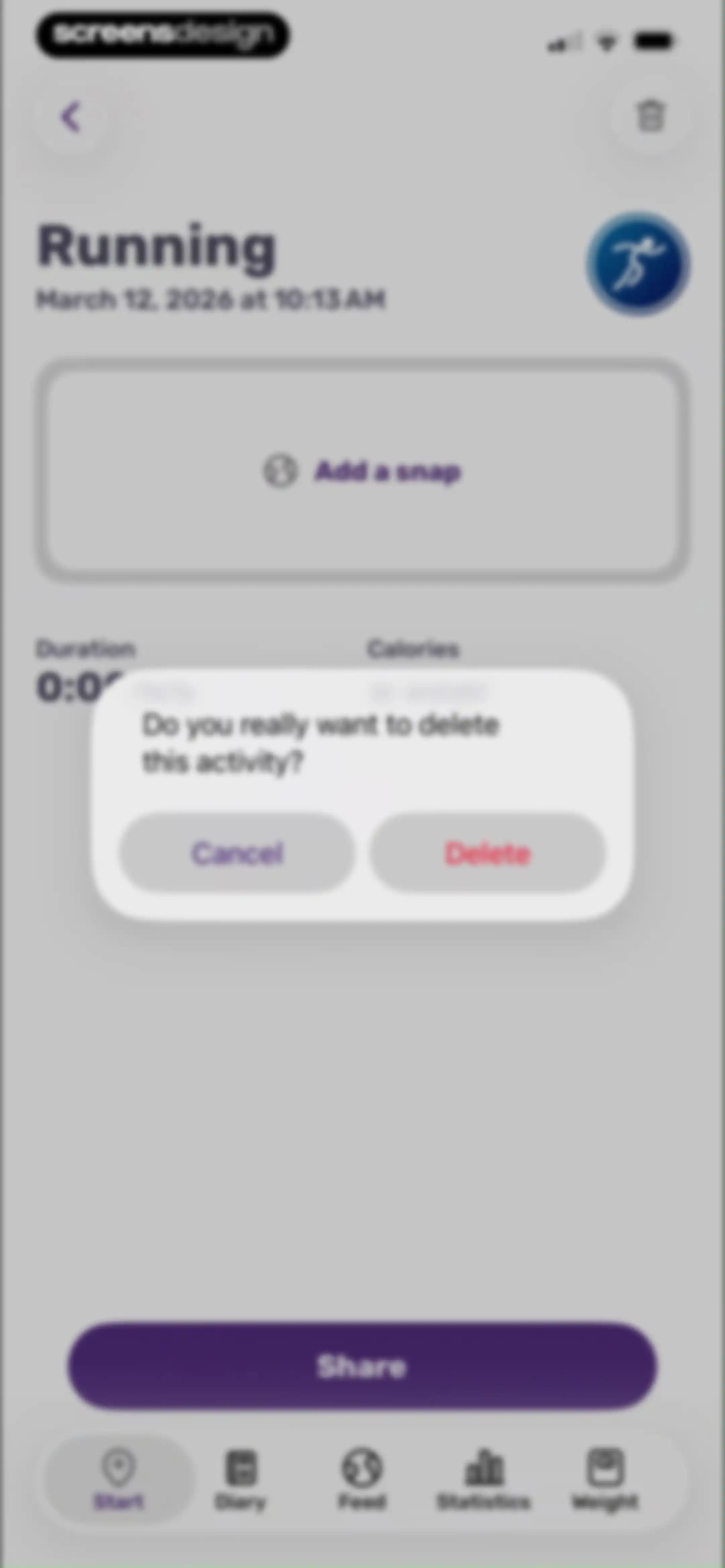 Running Tracker App – FITAPP screen 84