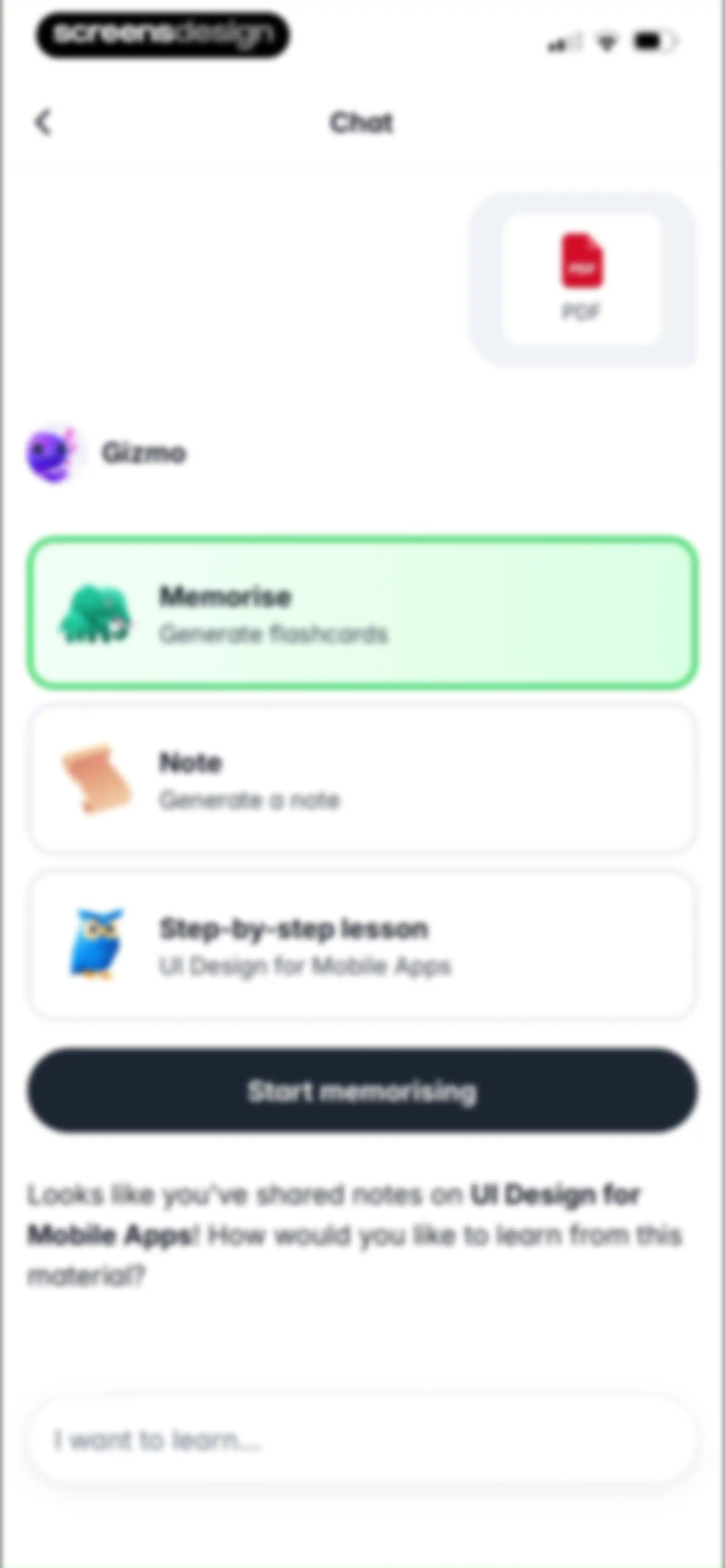 Gizmo: AI Tutor screen 46