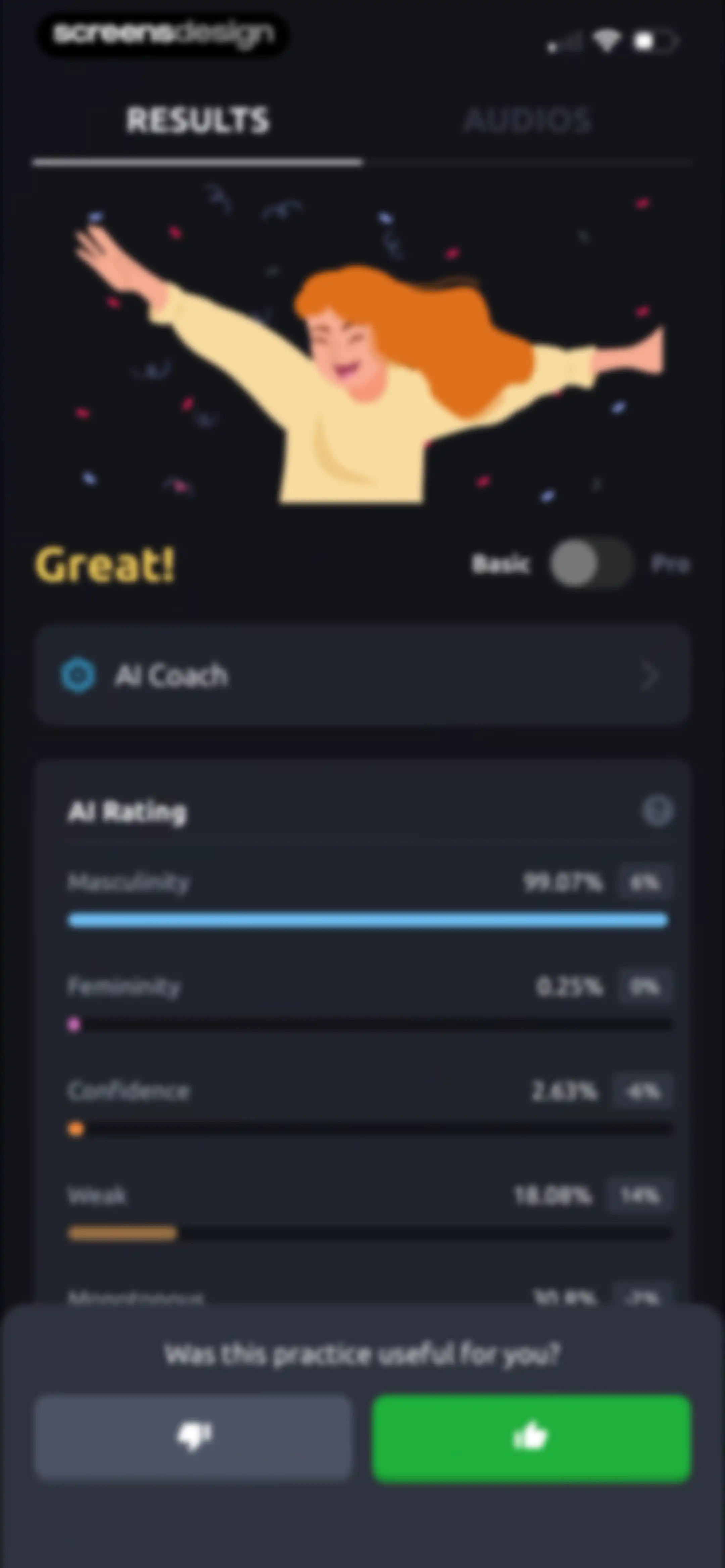 Vocal Image: AI Speaking Coach screen 135