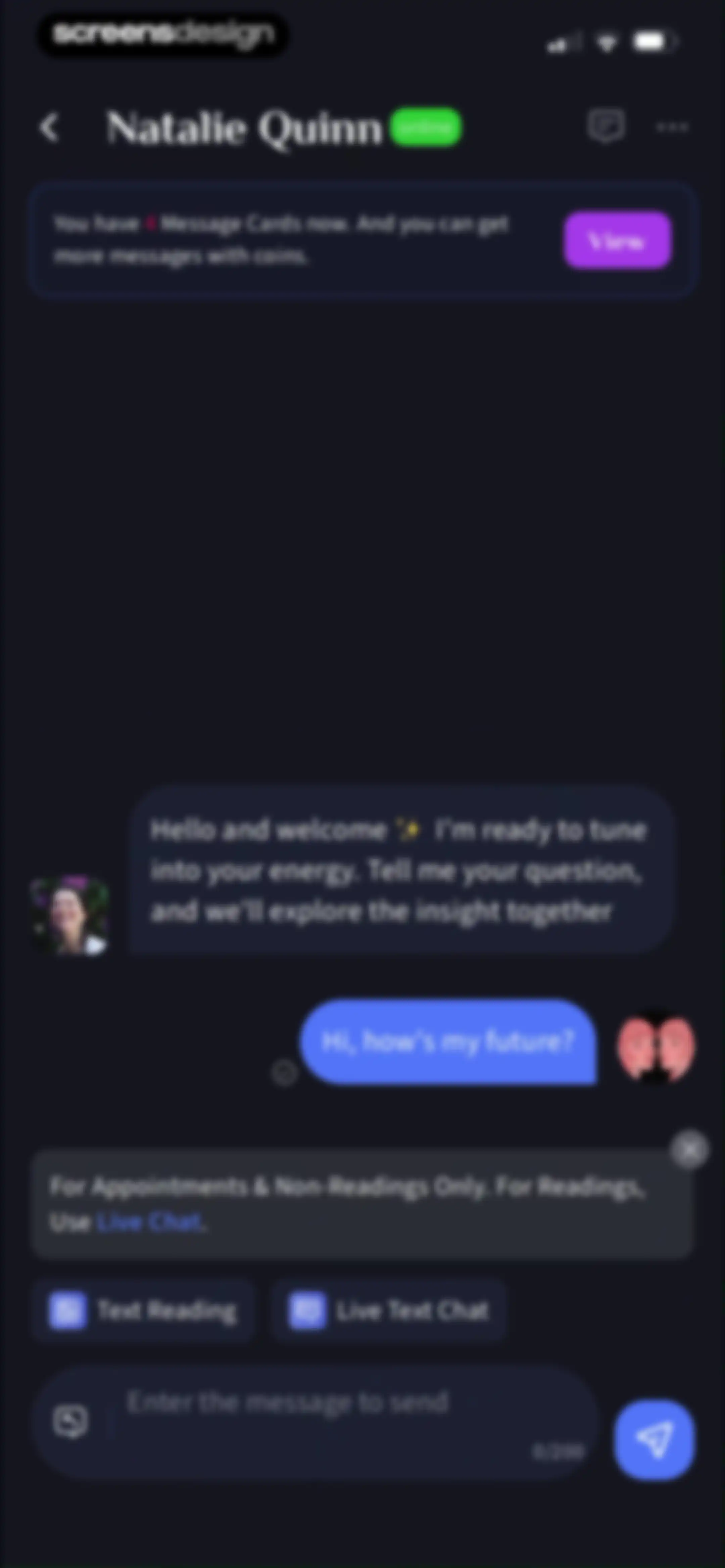 HealTalk - Text Reading screen 28