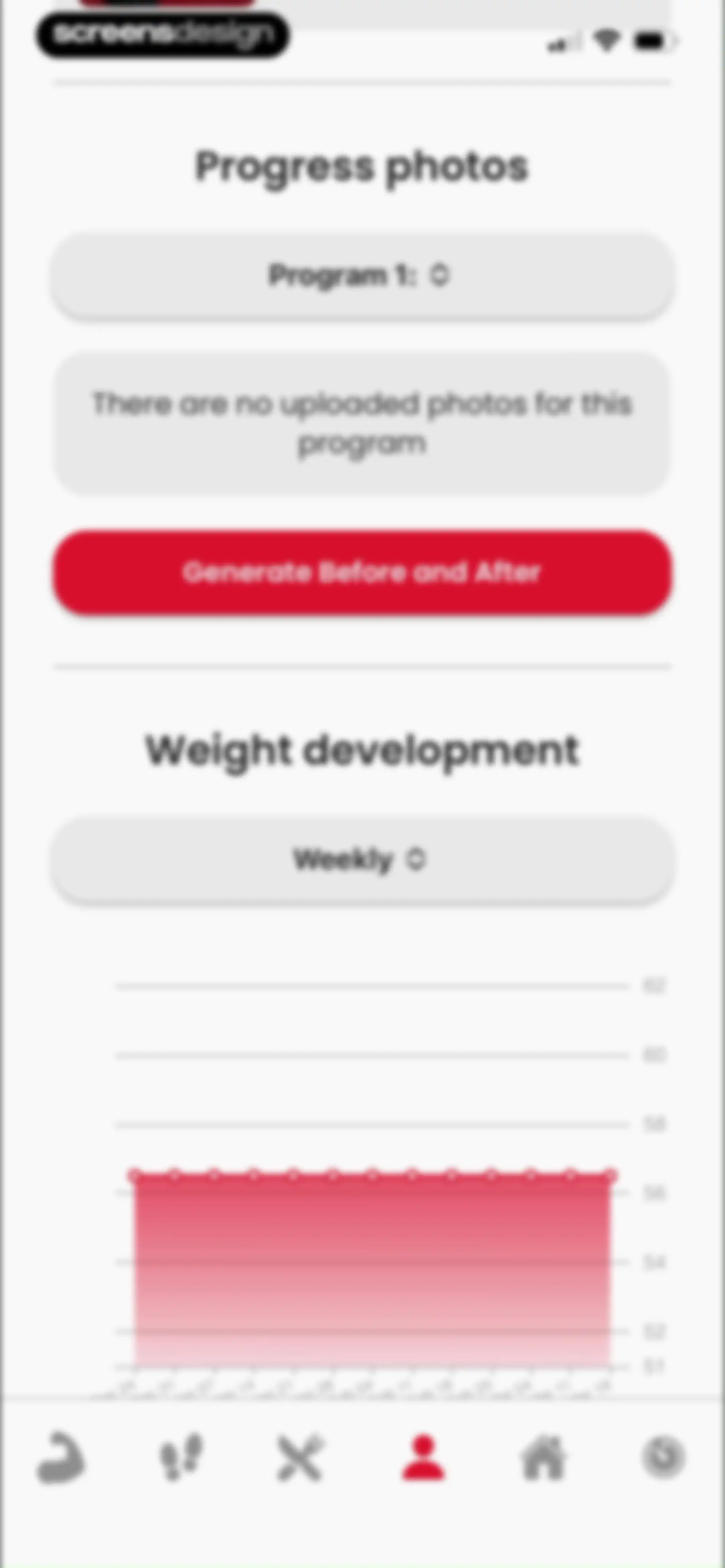 90 Day Challenge screen 124
