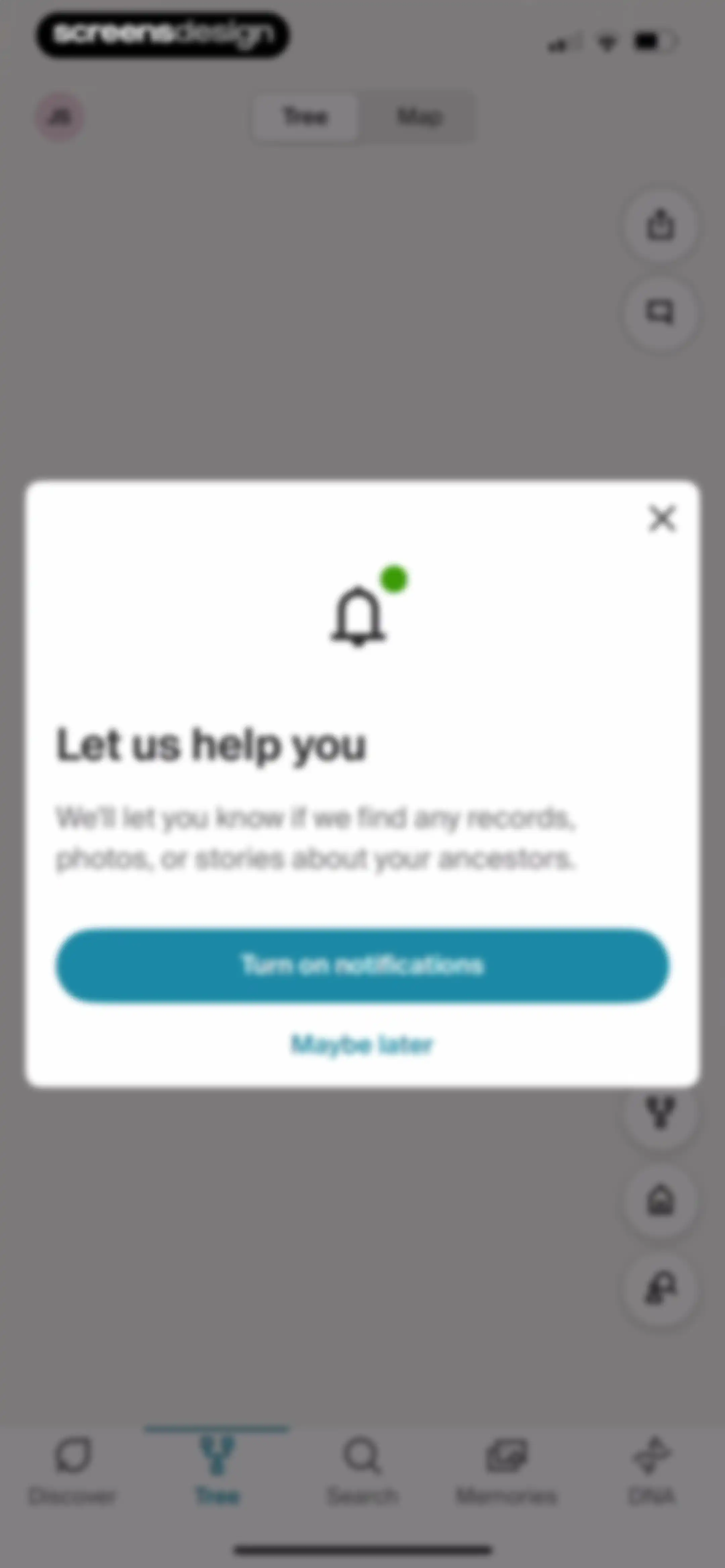 Ancestry: Family History & DNA screen 25