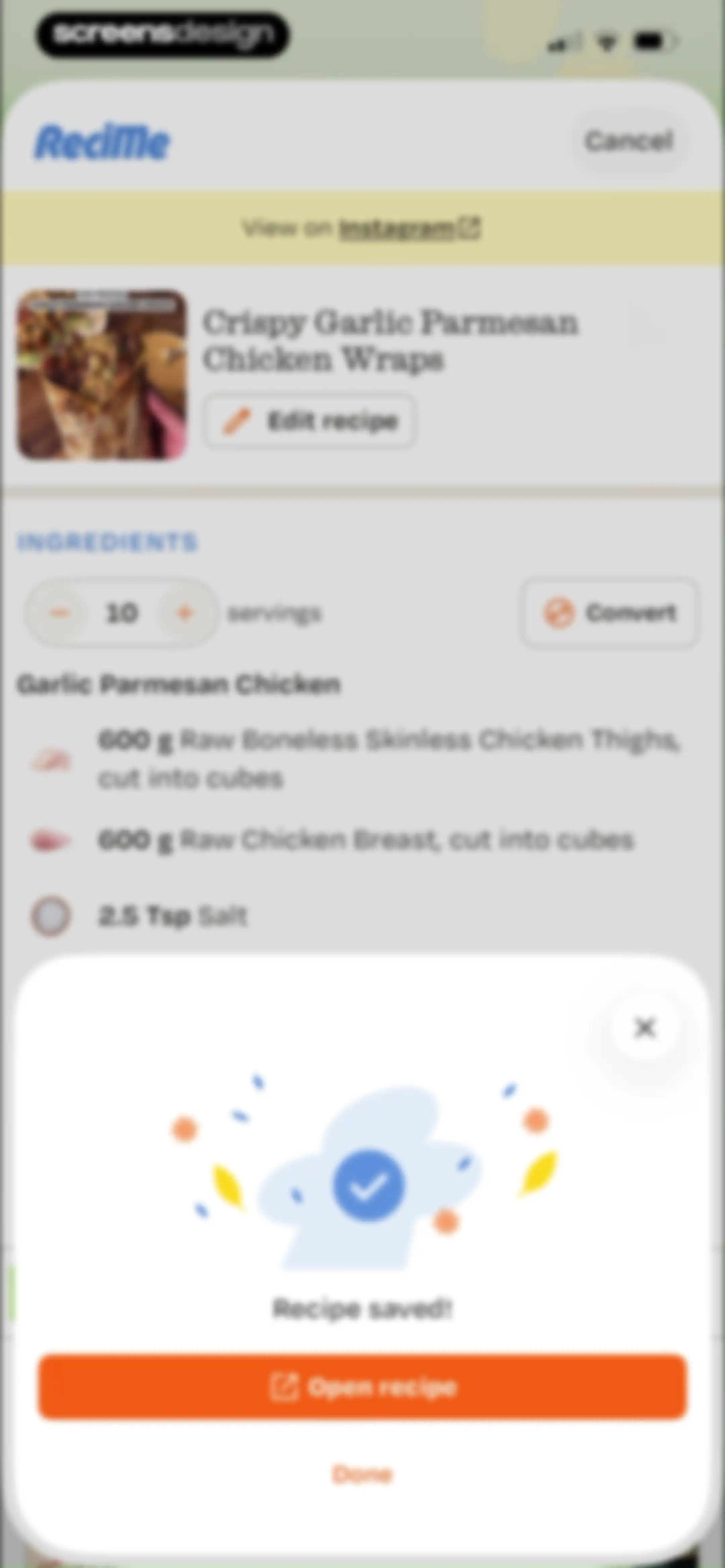 ReciMe: Recipes & Meal Planner screen 137