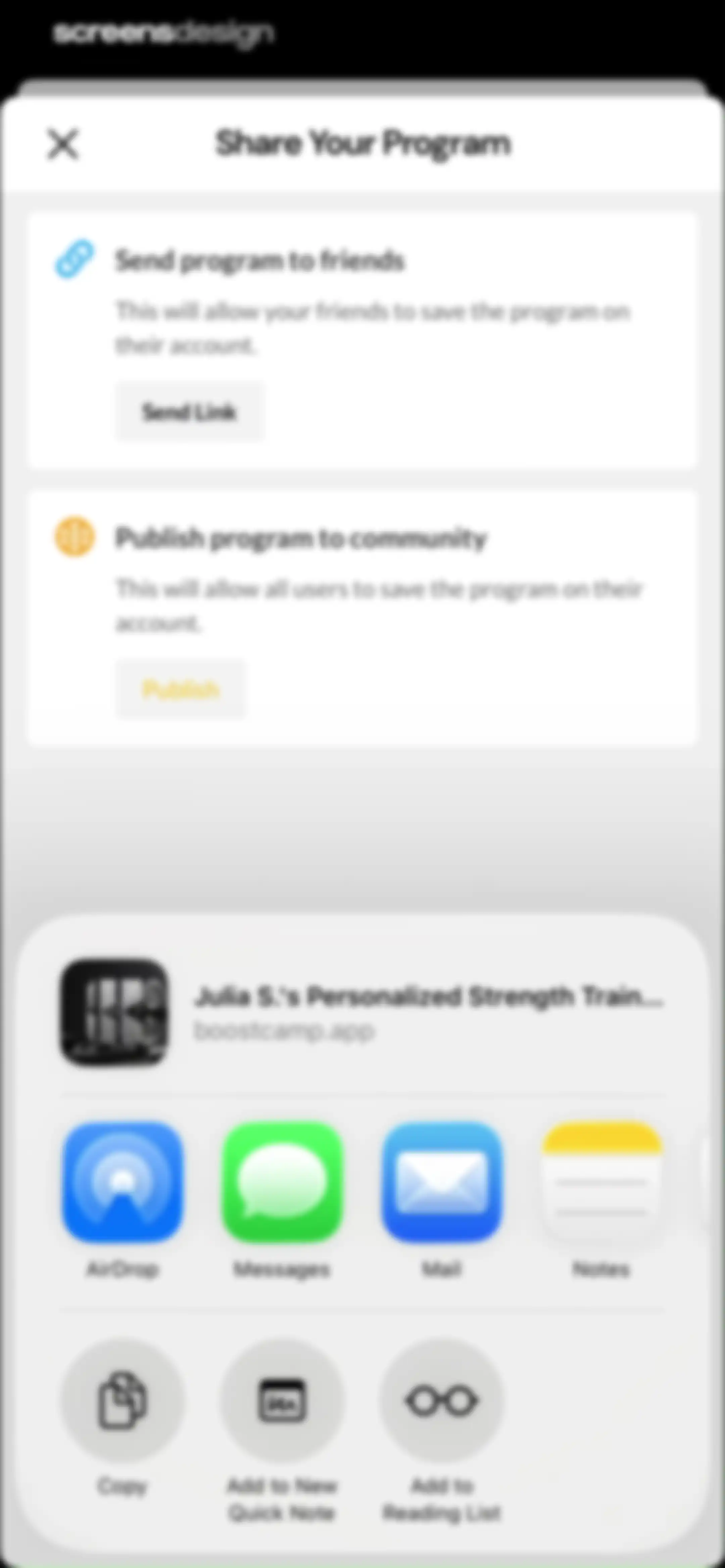 Boostcamp: Workout Programs screen 92