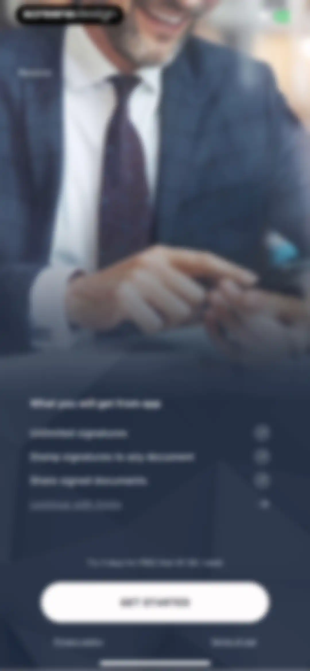 e Signature Scanner, Sign PDF screen 4