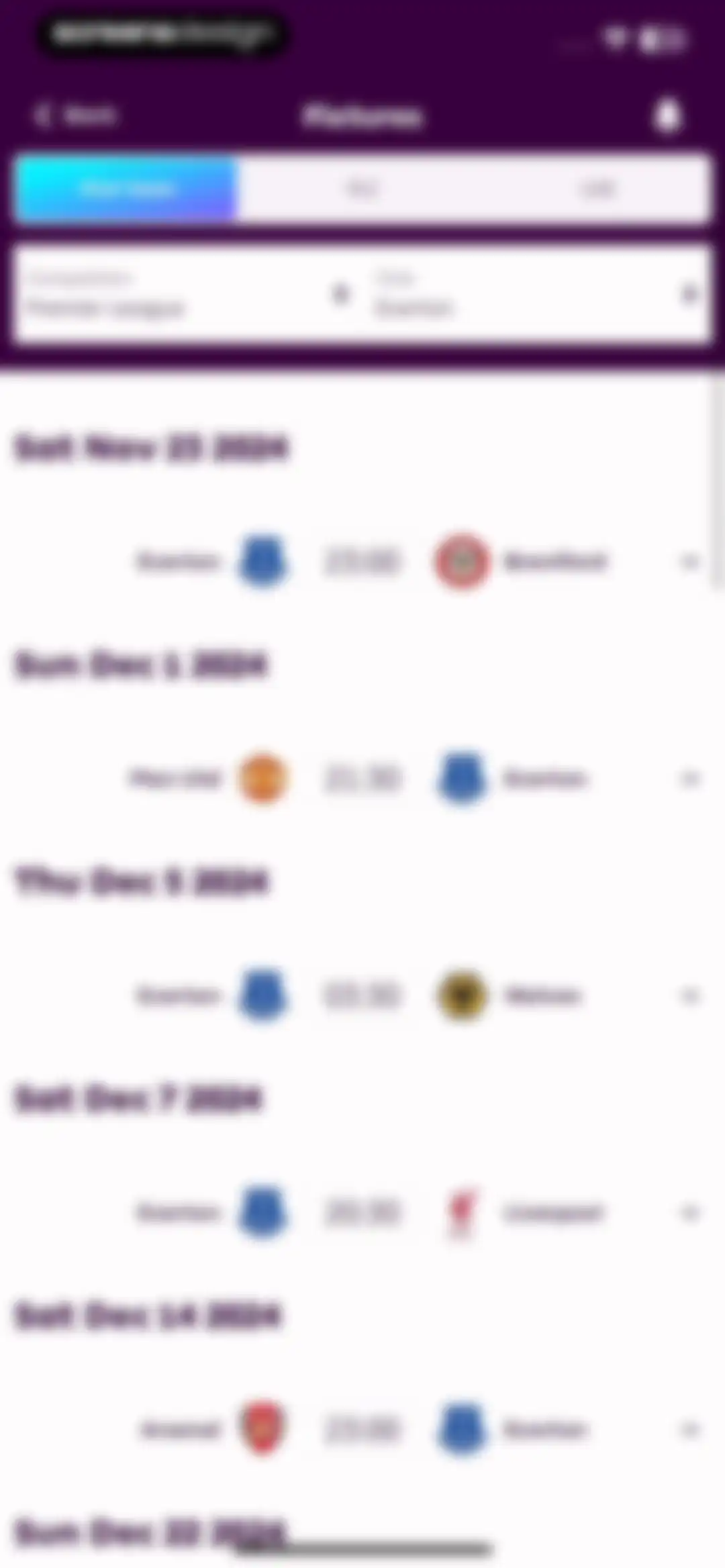 Premier League - Scores, News screen 70