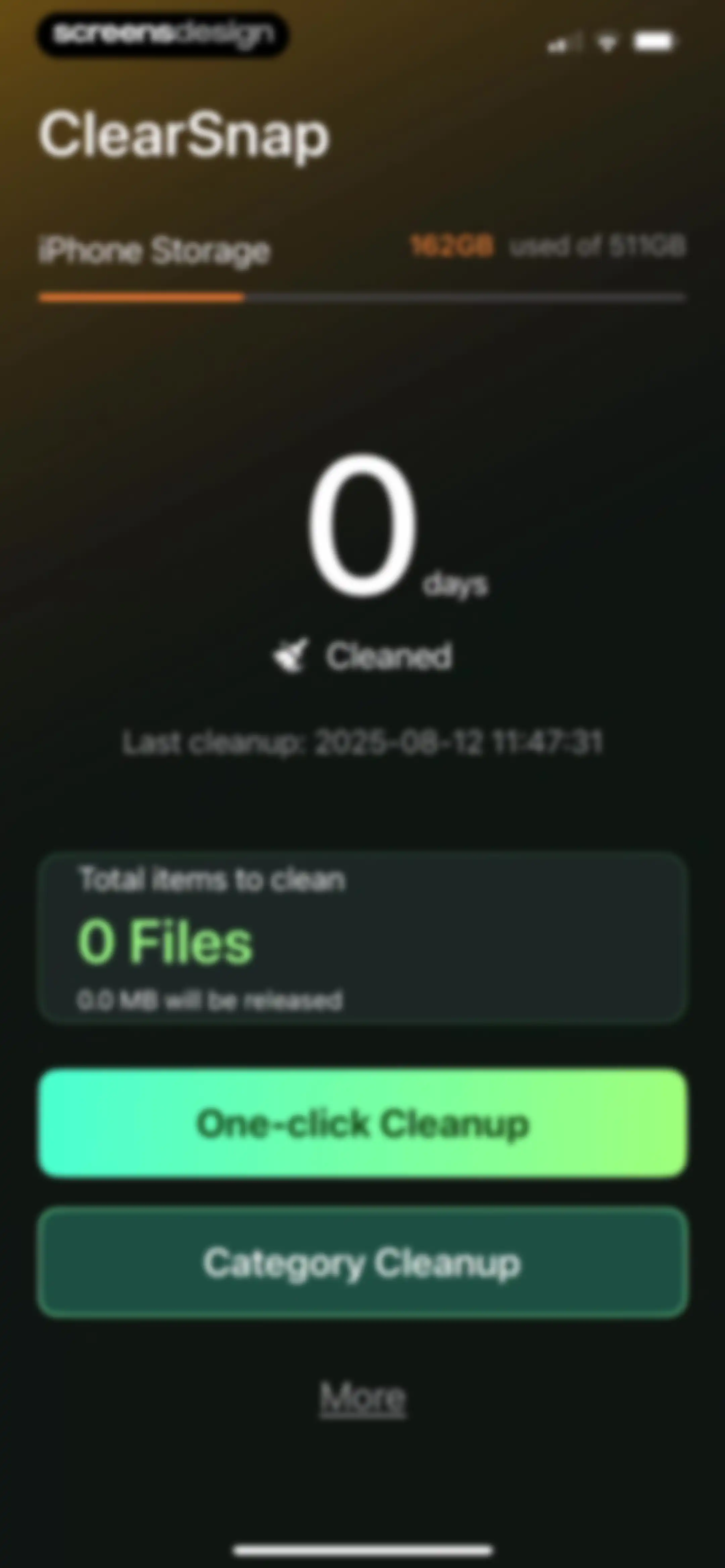 ClearSnap-Clean Up Storage screen 33