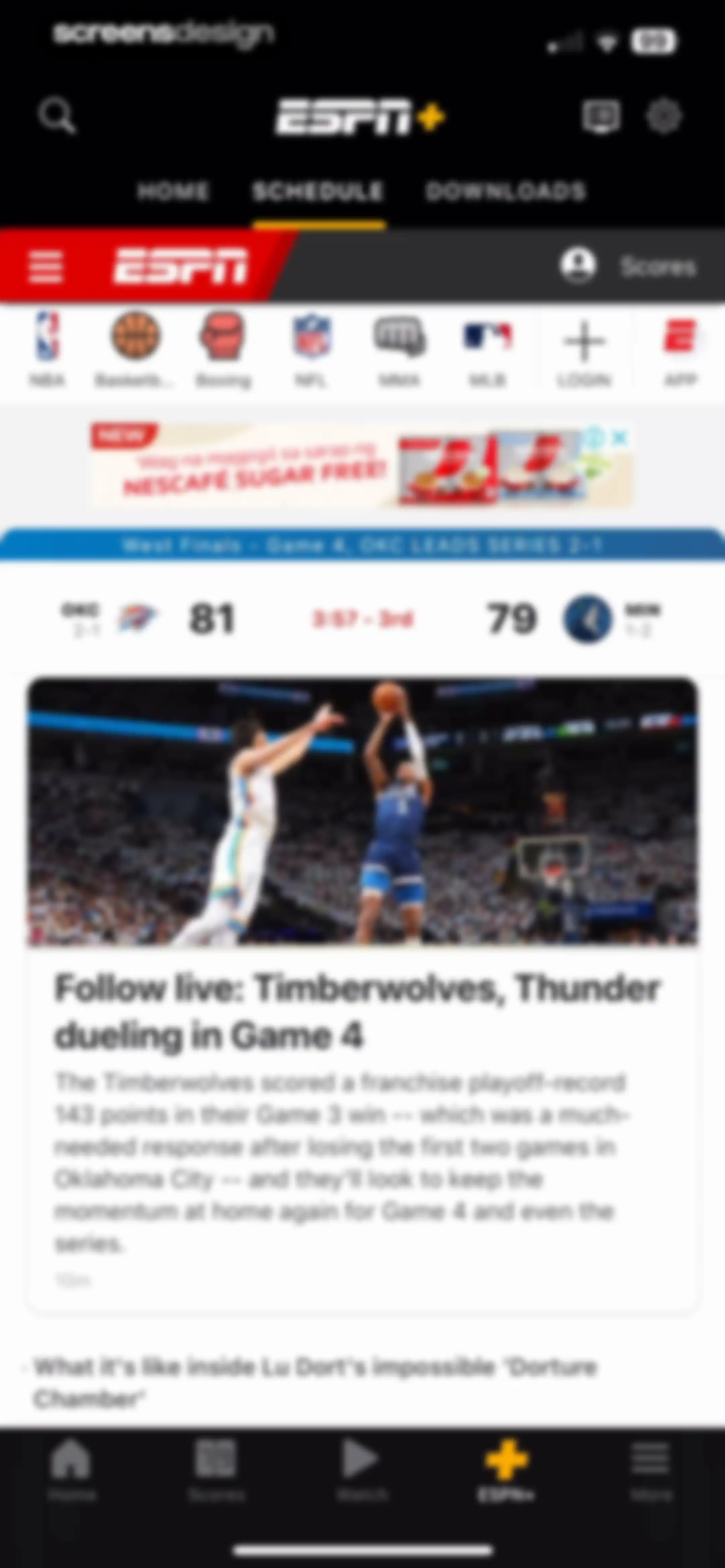ESPN: Live Sports & Scores screen 87
