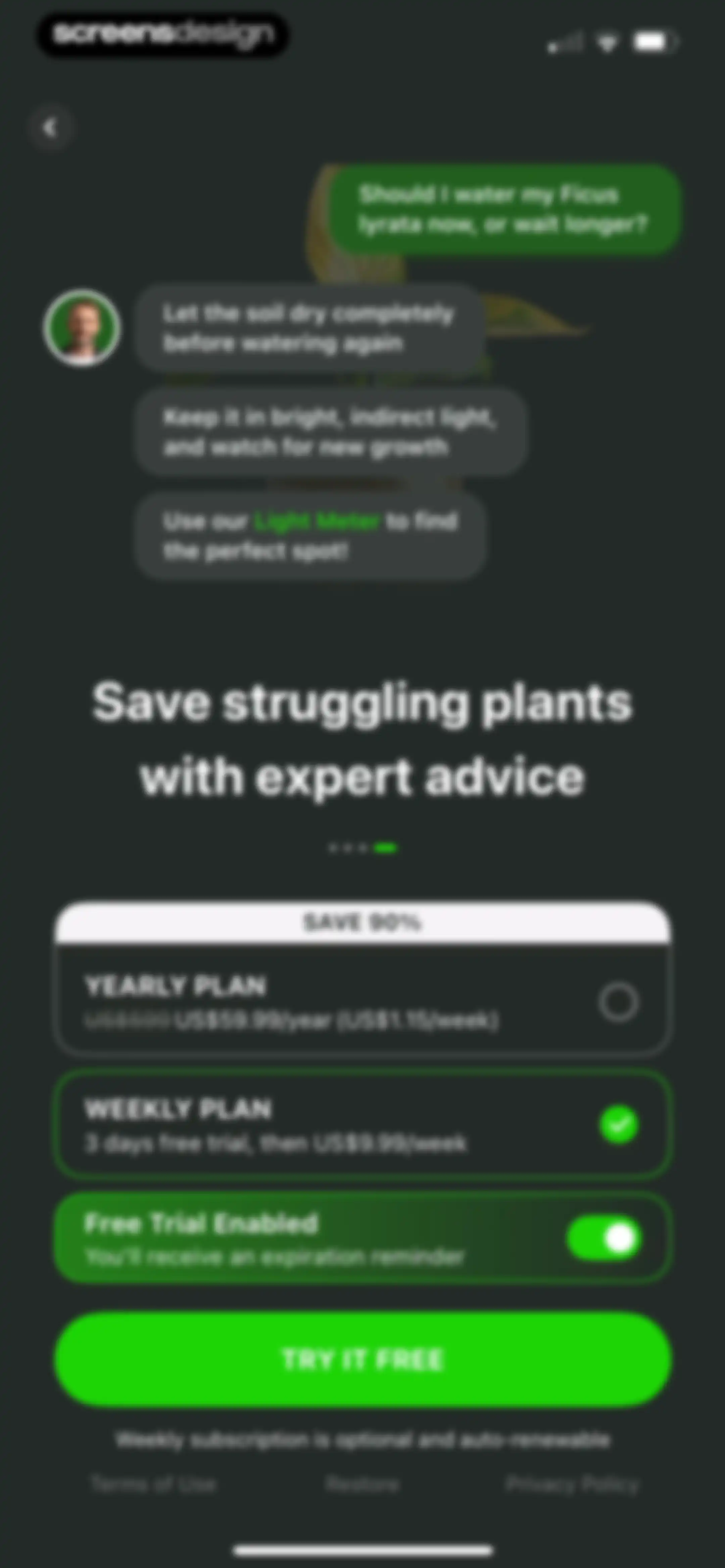 Plant Identifier & Care App screen 14