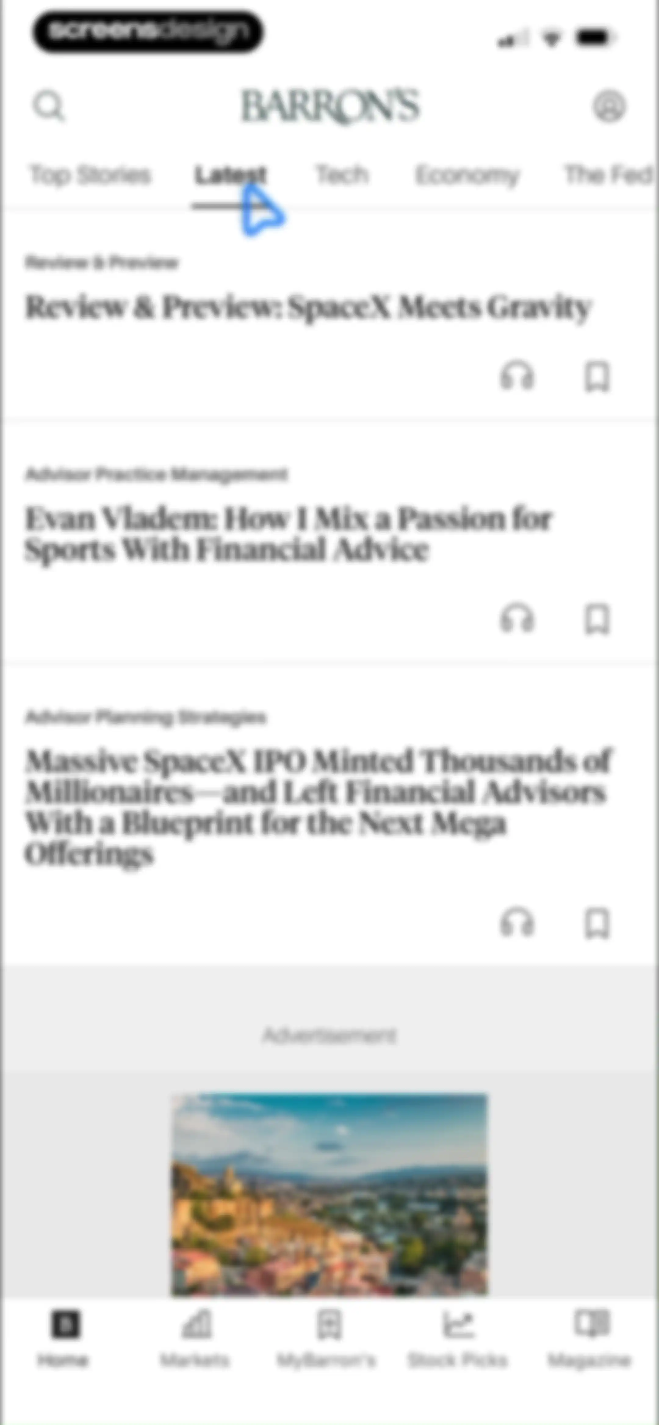 Barron’s - Investing Insights screen 23