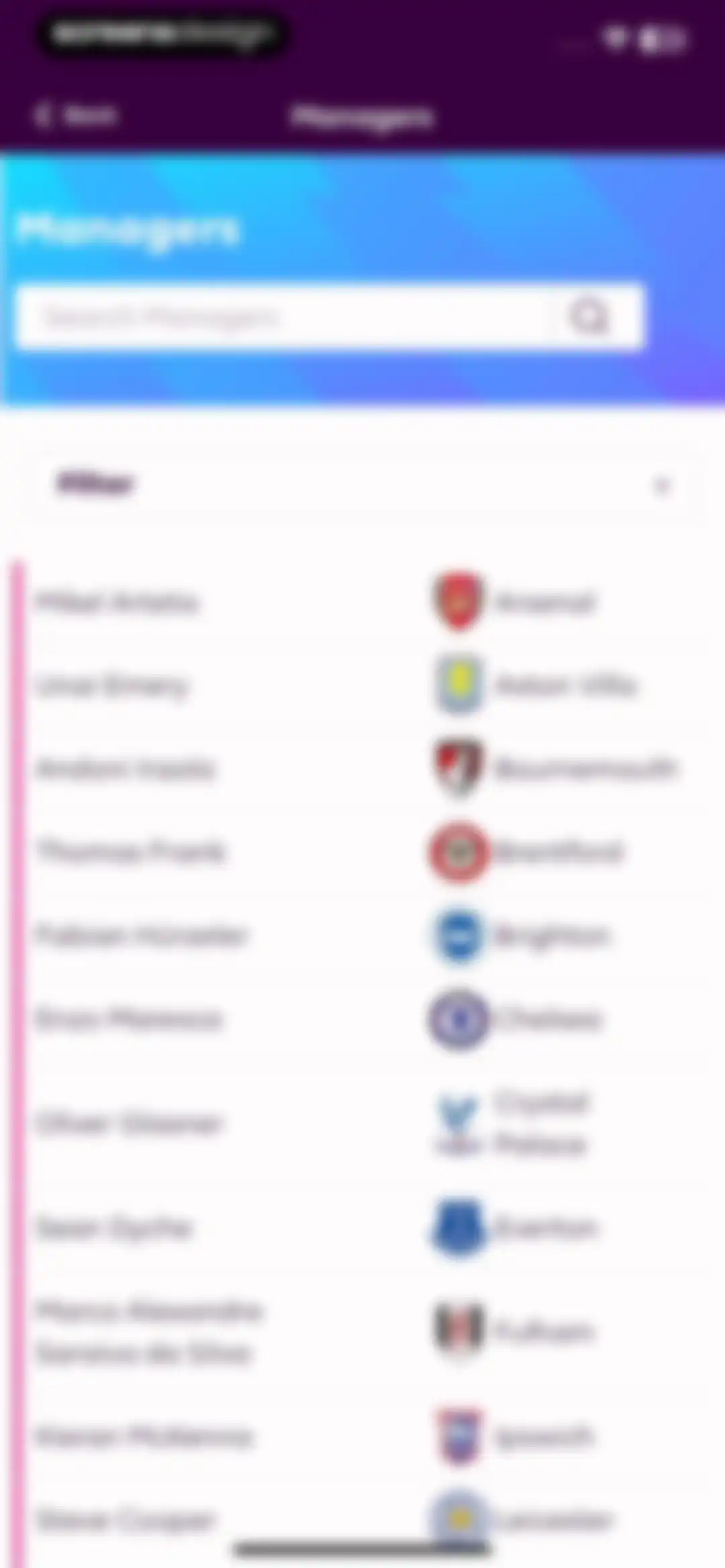 Premier League - Scores, News screen 94