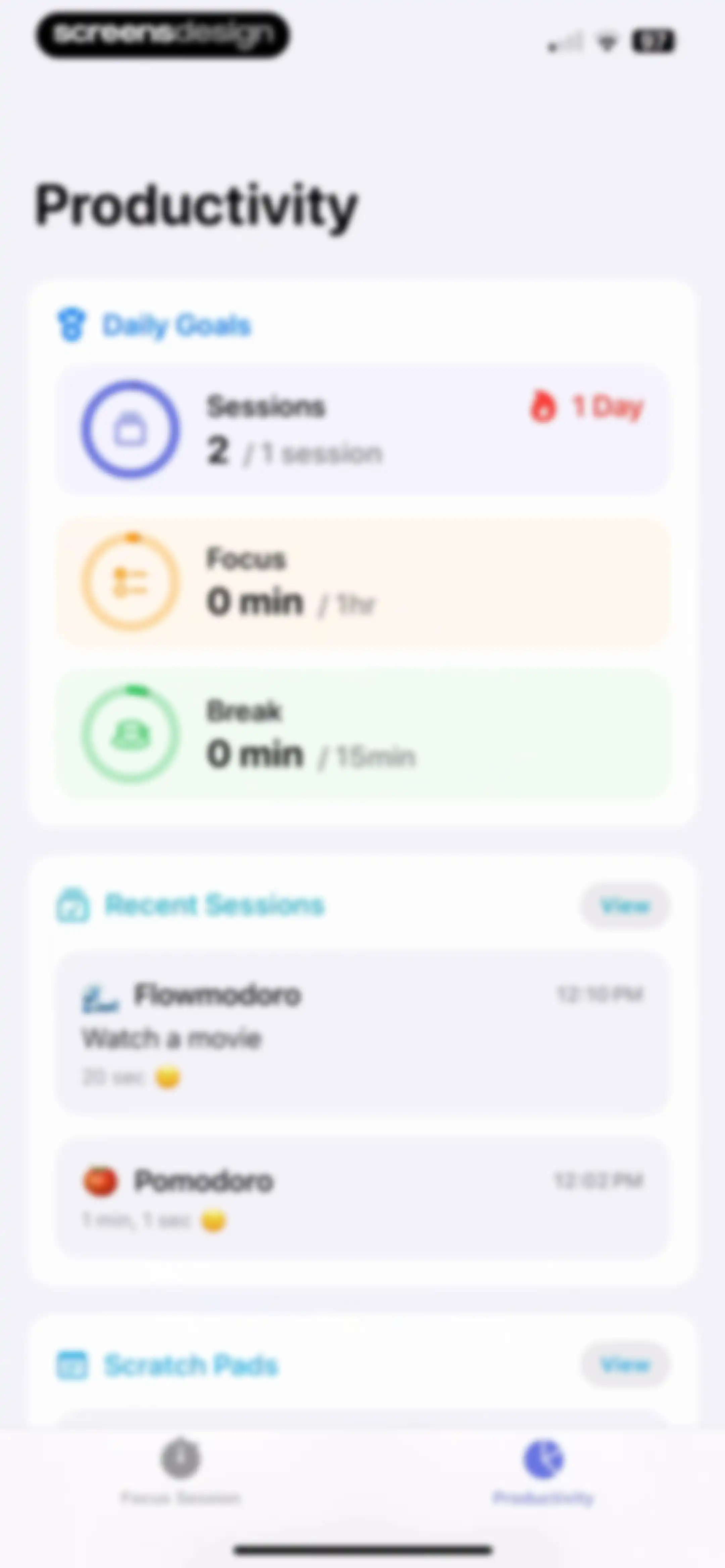 Focused Work - Pomodoro Timer screen 106