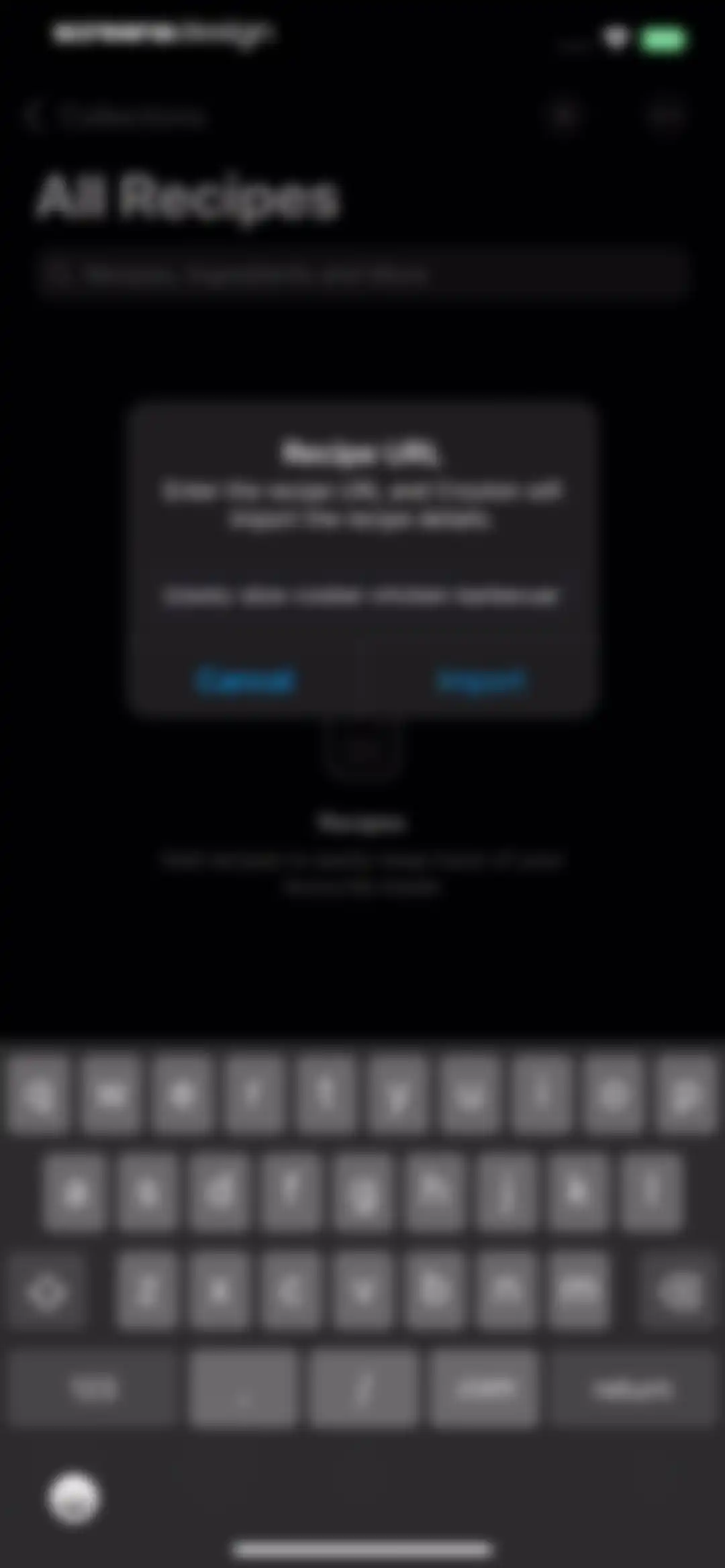 Crouton: Recipe Manager screen 4