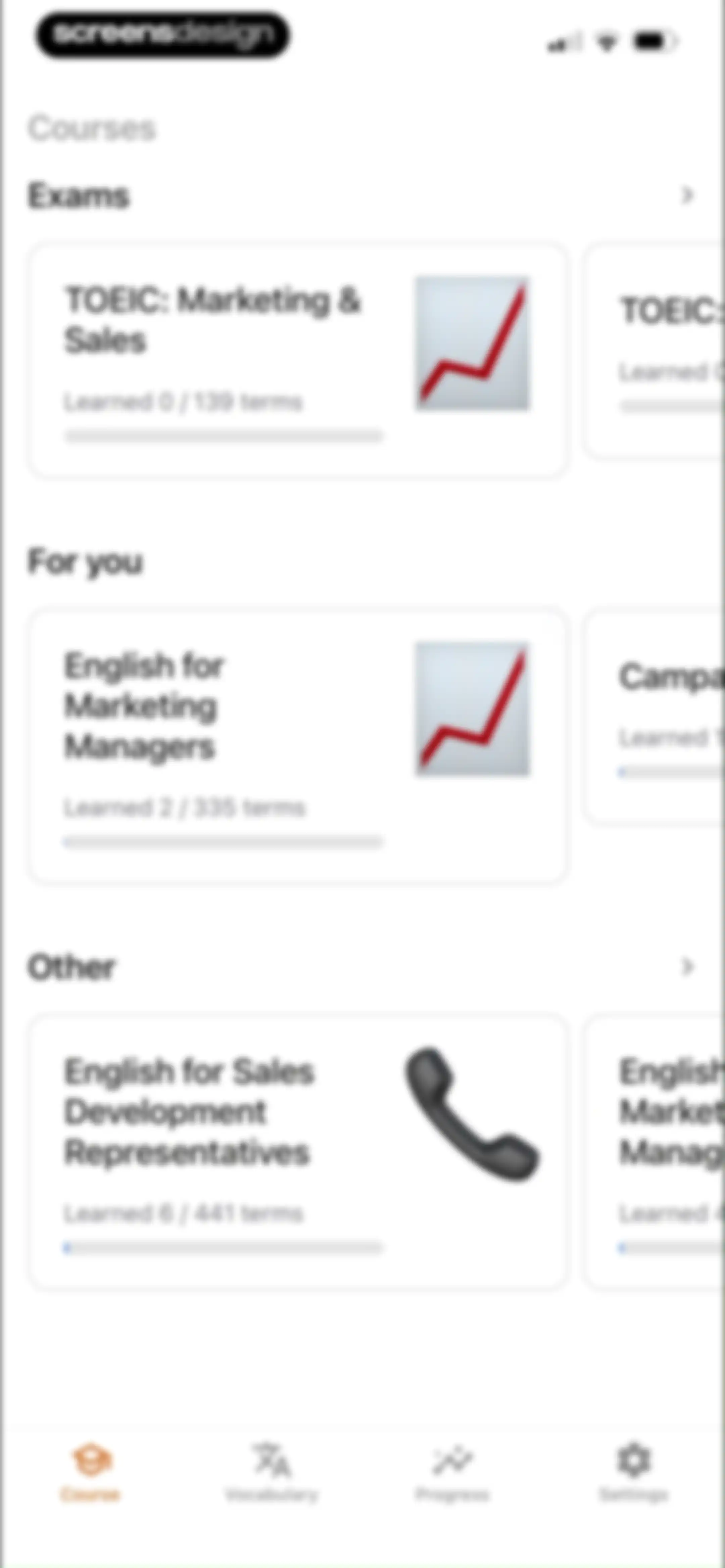 PeakTalk: Job-specific English screen 52