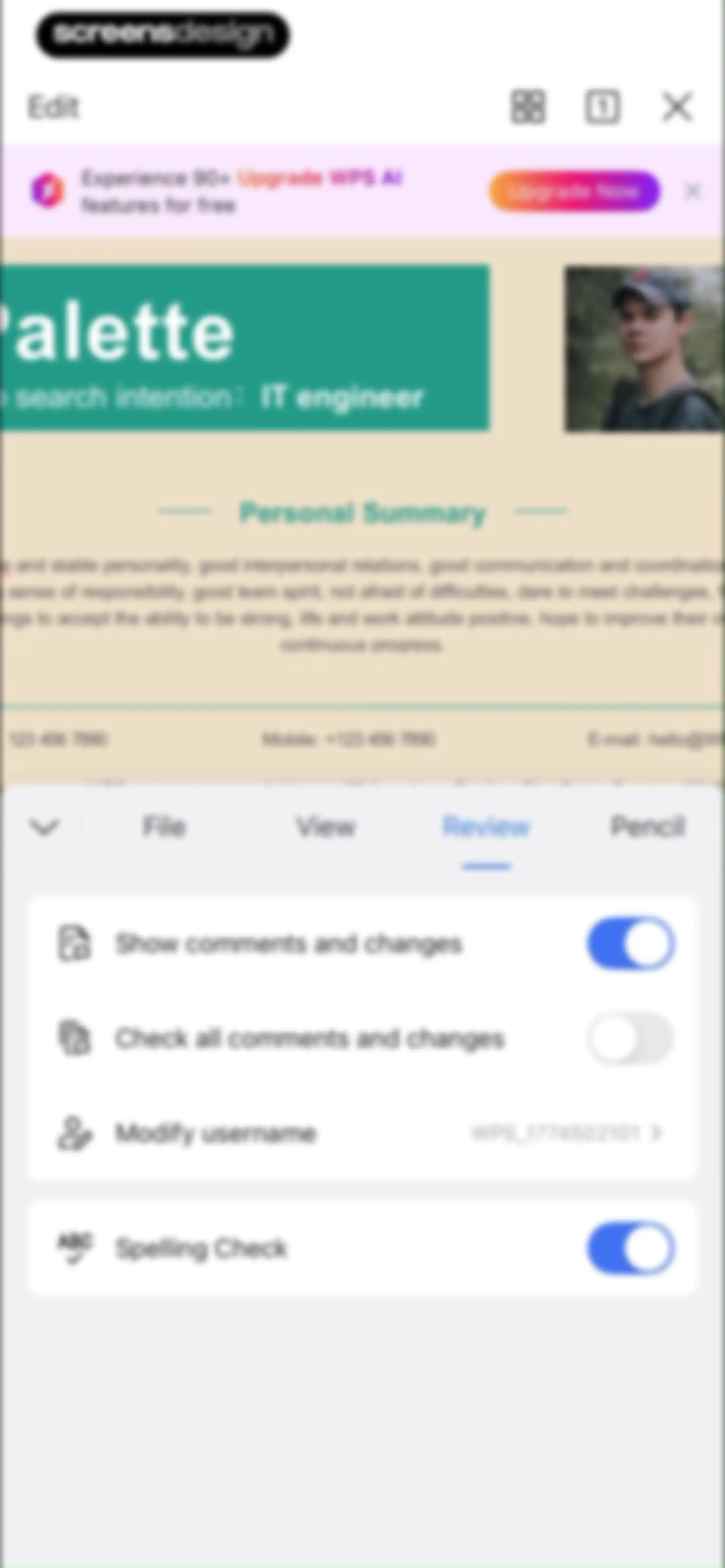 WPS Office-AI Doc, PDF, Sheet screen 49