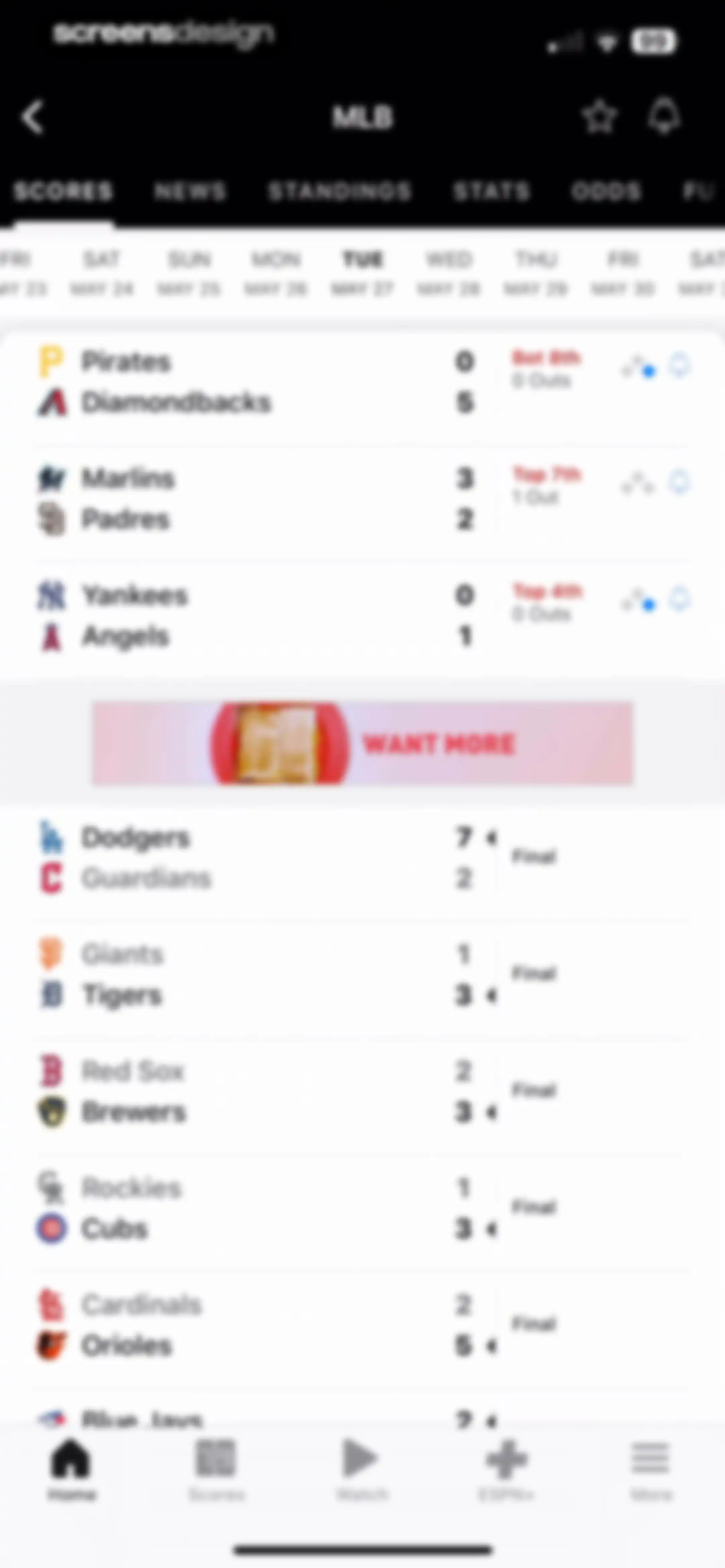 ESPN: Live Sports & Scores screen 63