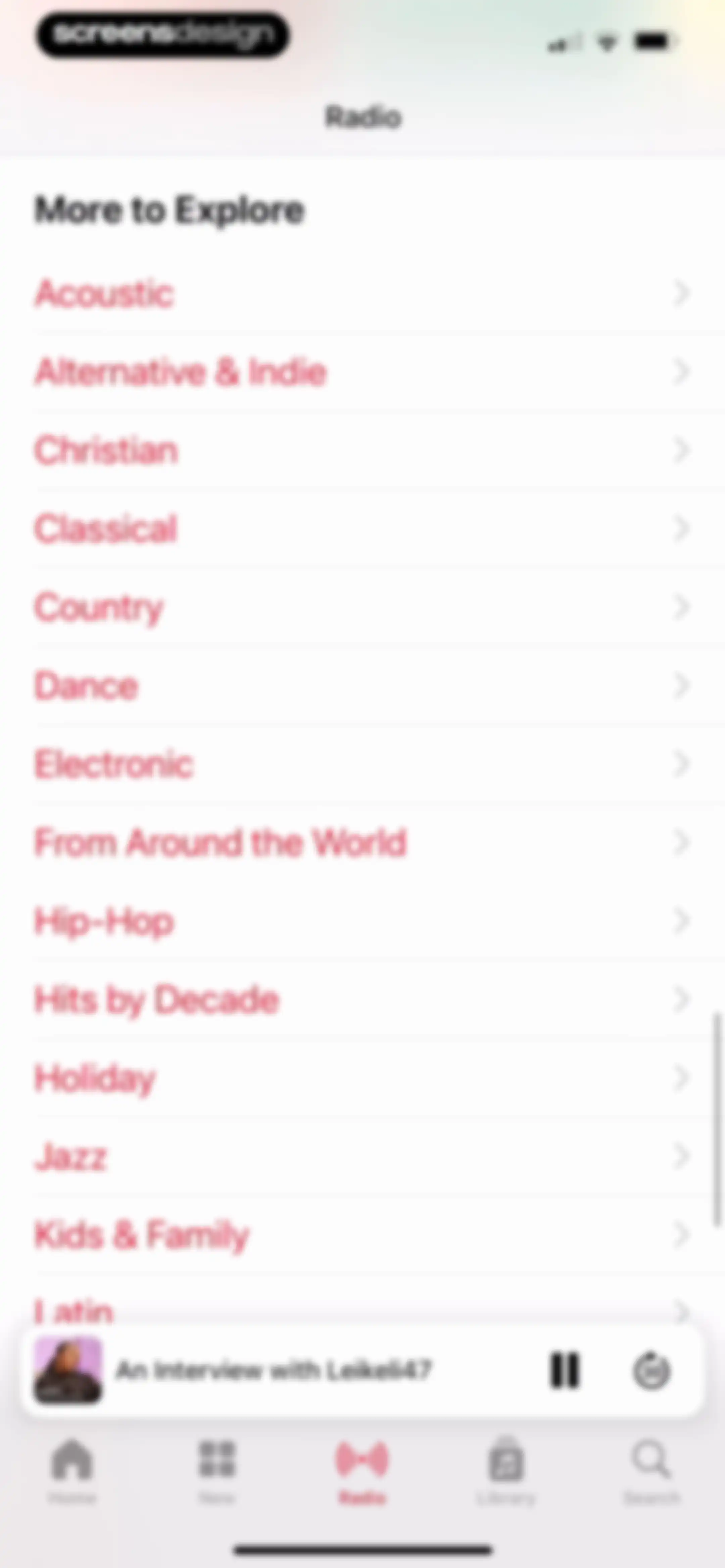 Apple Music screen 87
