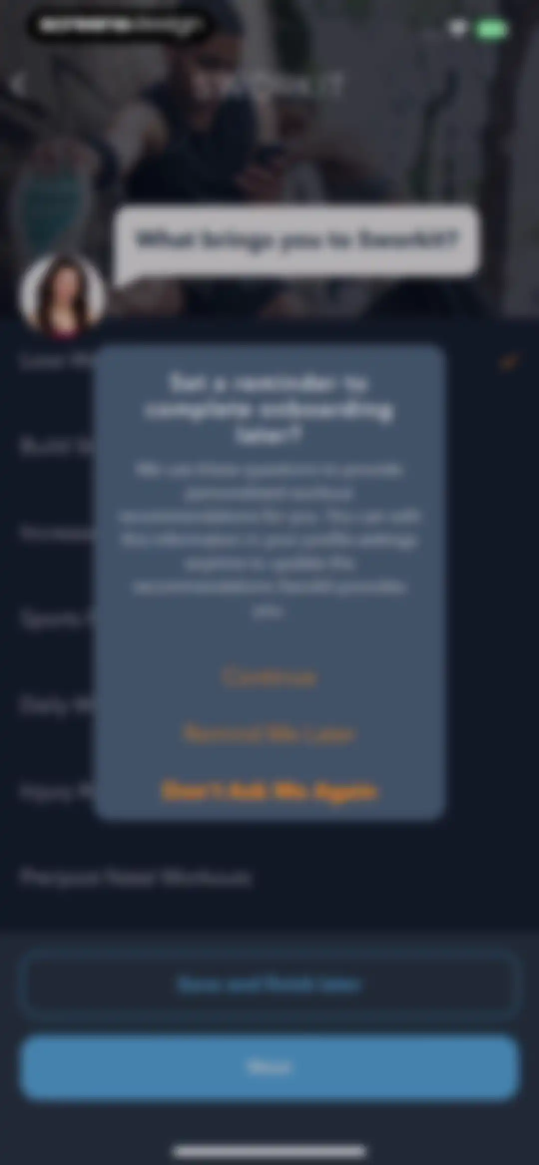 Sworkit Fitness & Wellness App screen 114