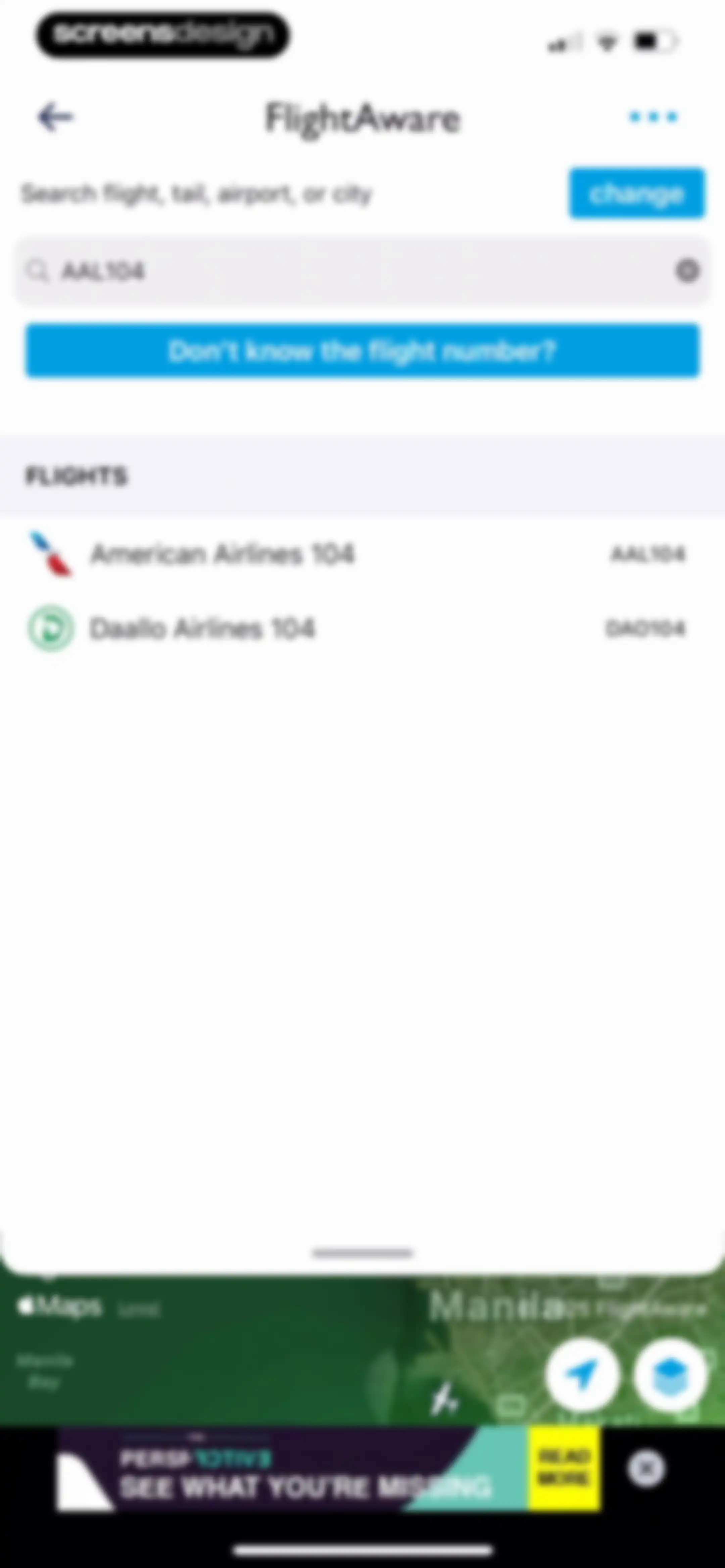 FlightAware Flight Tracker screen 57