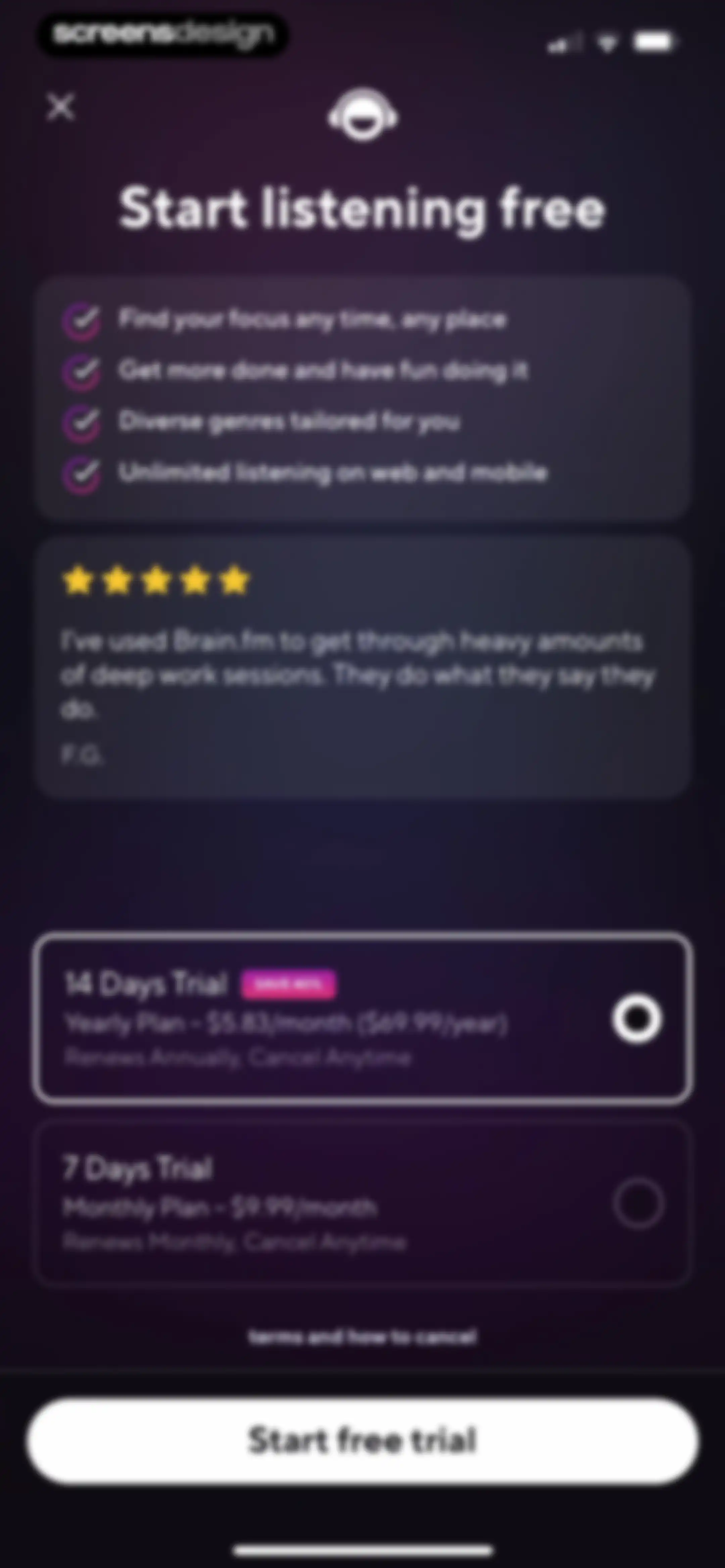 Brain.fm: Focus & Sleep Music screen 21