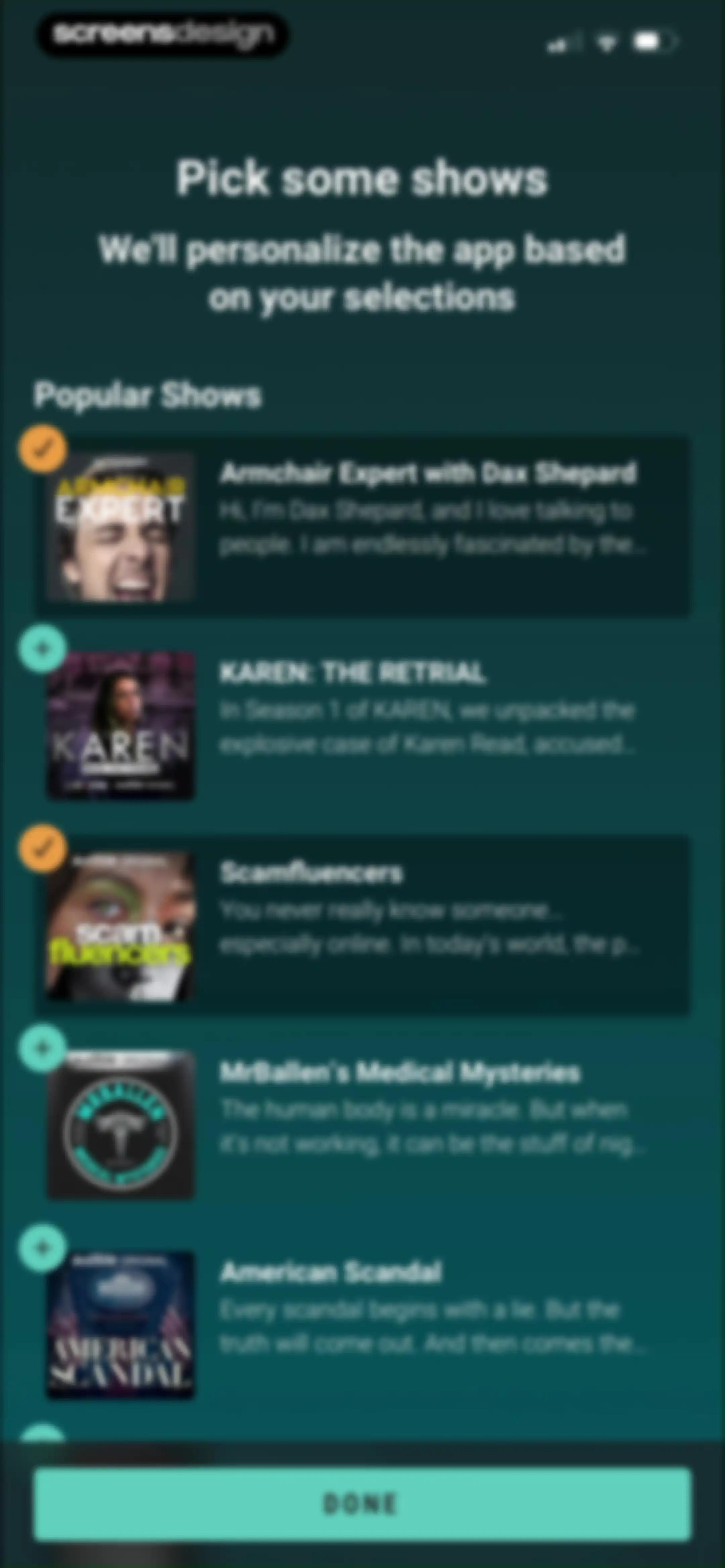Wondery: Must-Hear Podcasts screen 8