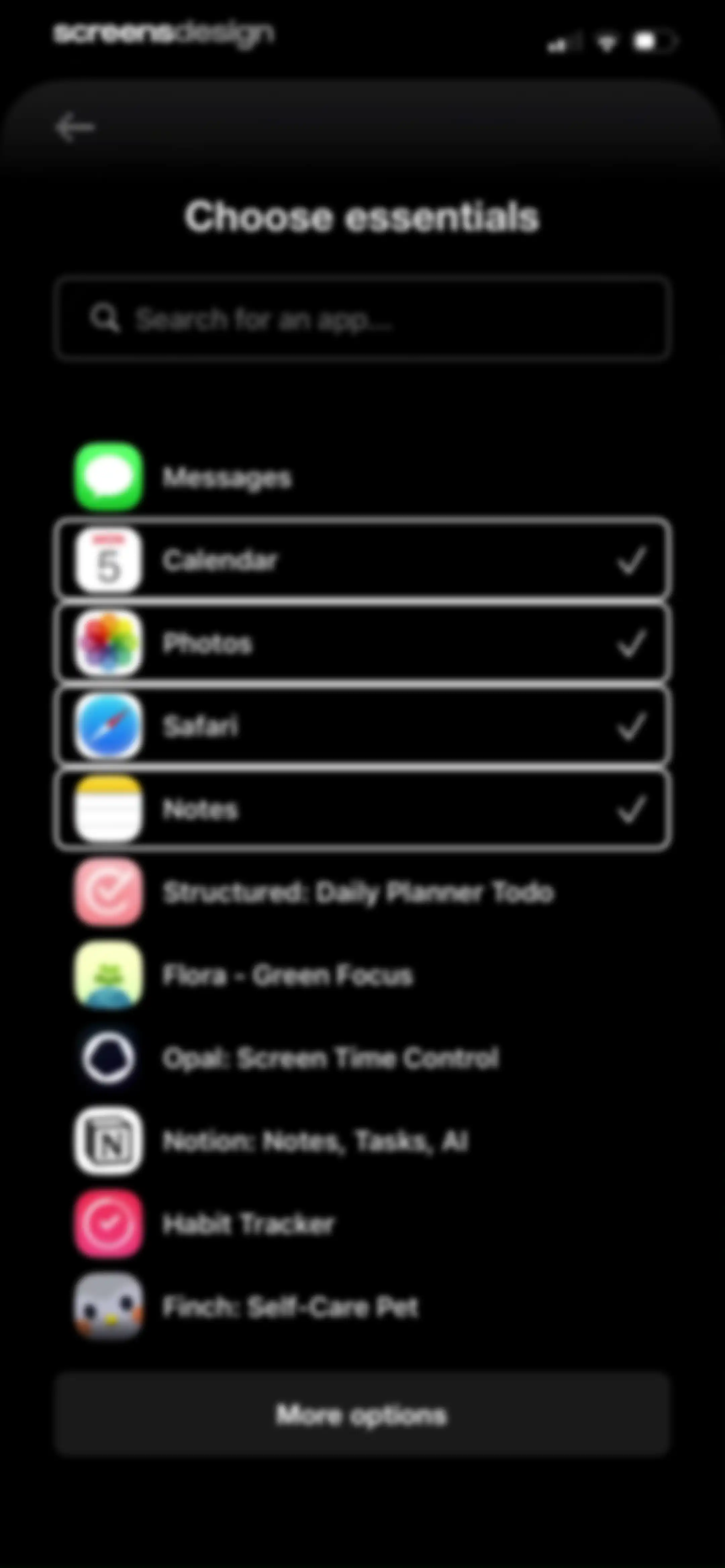 Blank Spaces Launcher screen 32