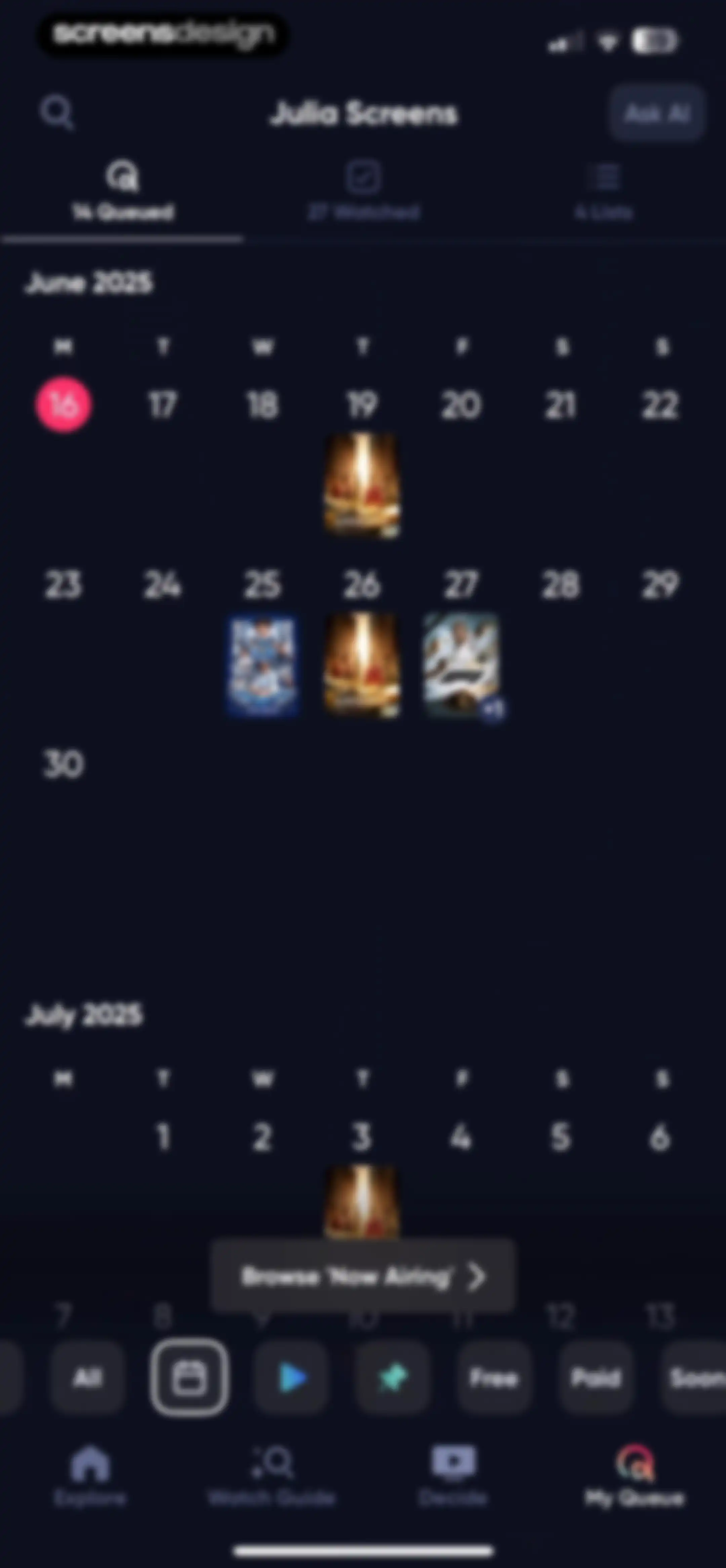 Queue - Find Movies & Shows screen 151