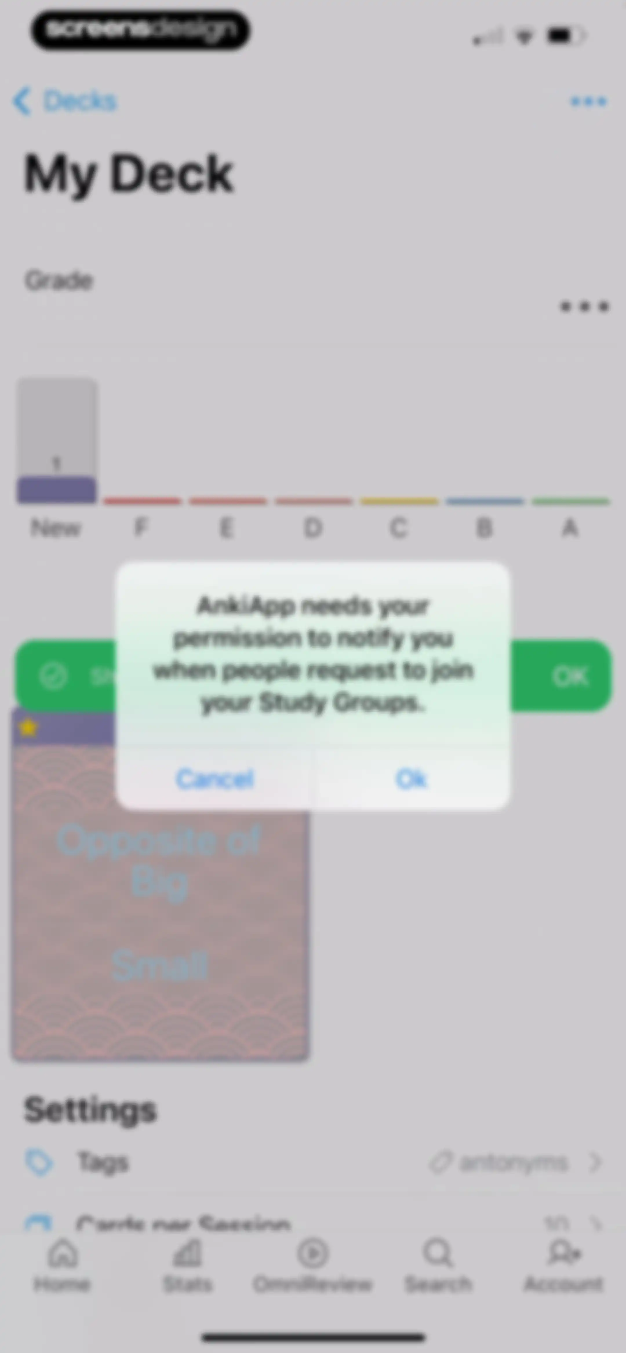 AlgoApp - Flashcards screen 55