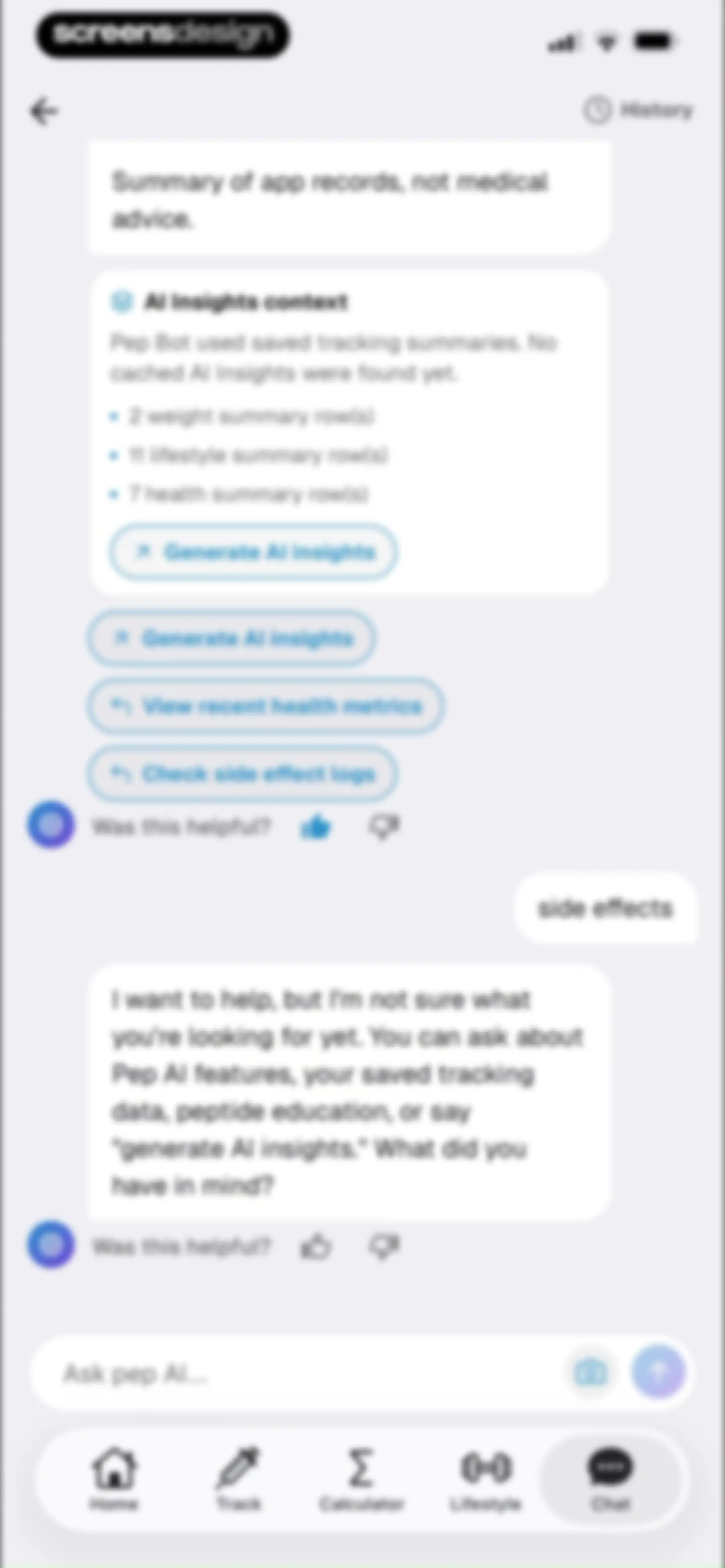 Pep AI: Peptide GLP-1 Tracker screen 189