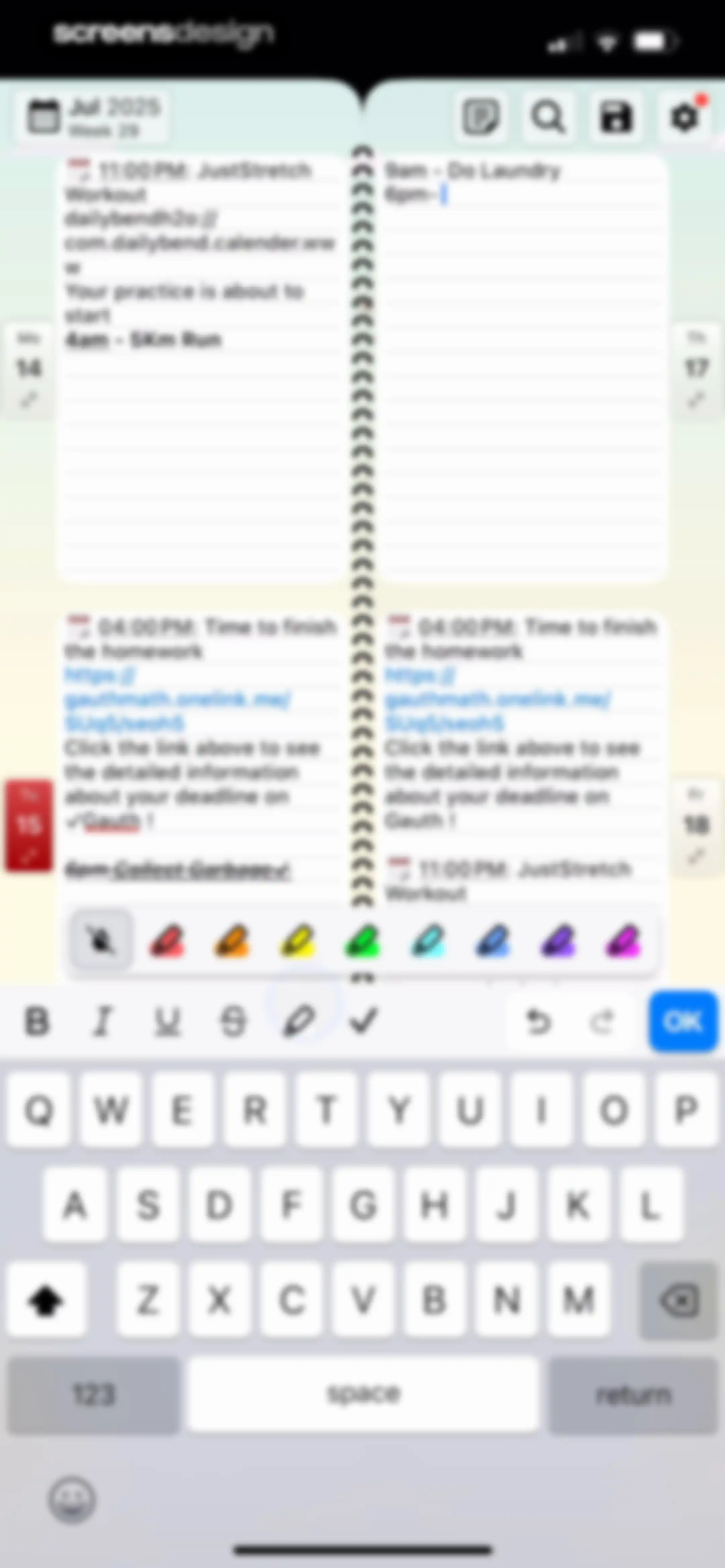 Weekly Planner - Diary, Notes screen 21