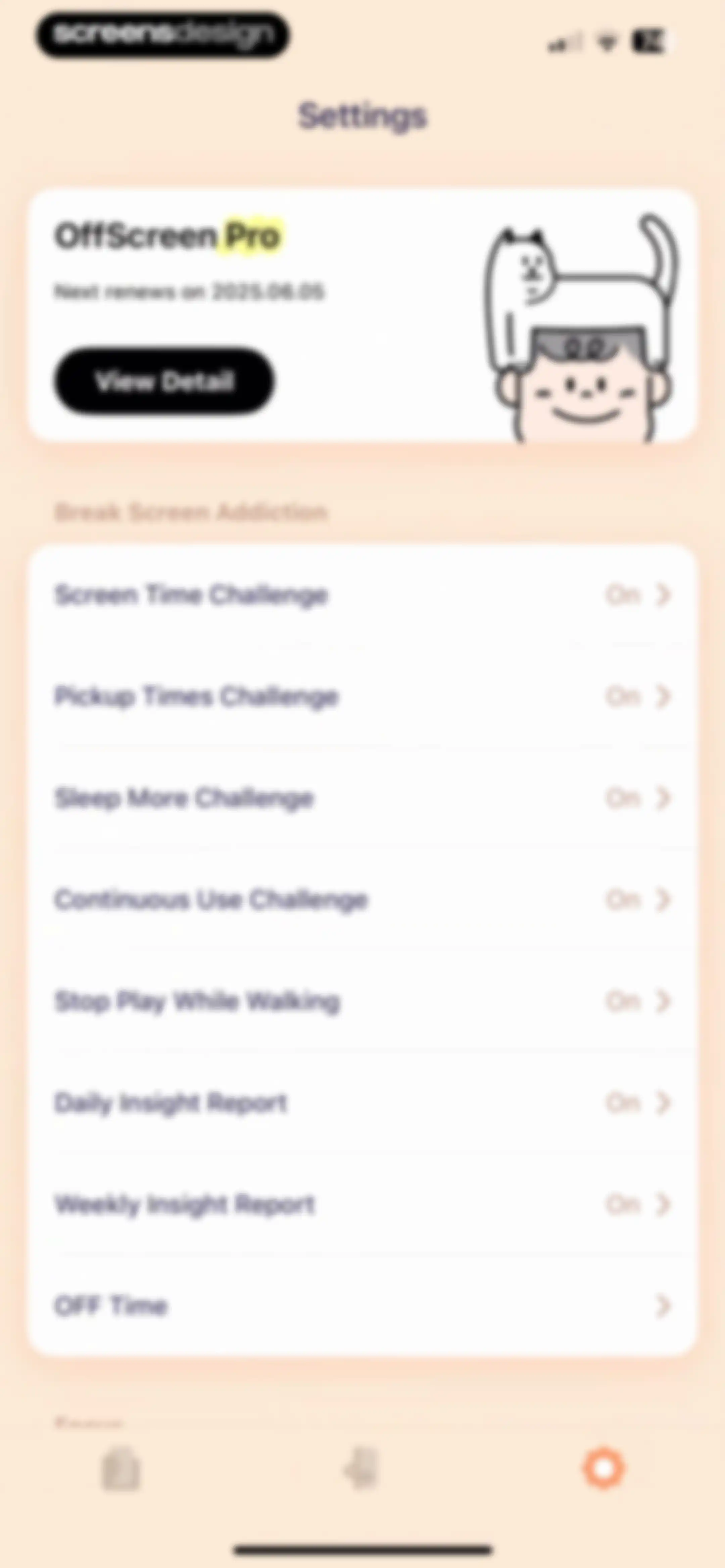 OffScreen: Screen Time Control screen 122