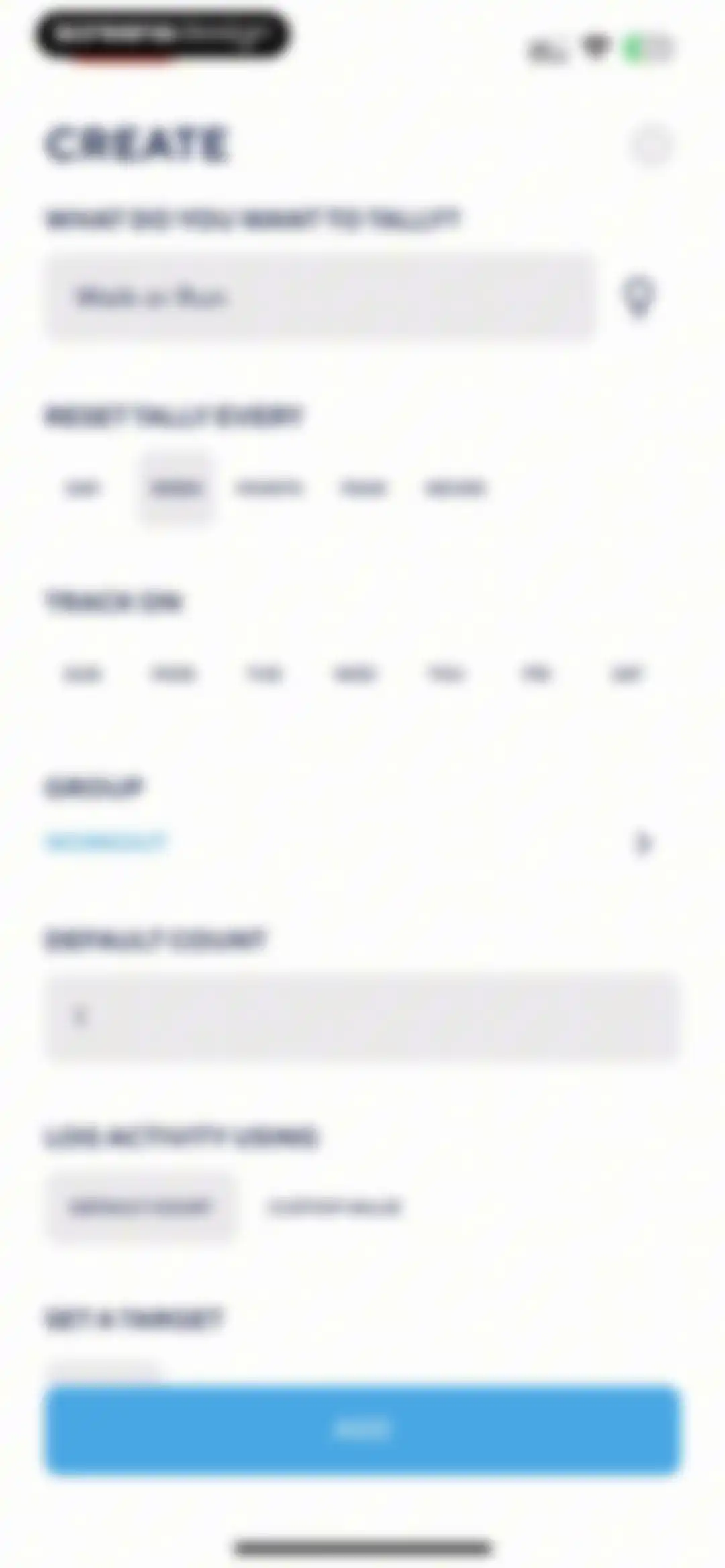 Tally: The Anything Tracker screen 38