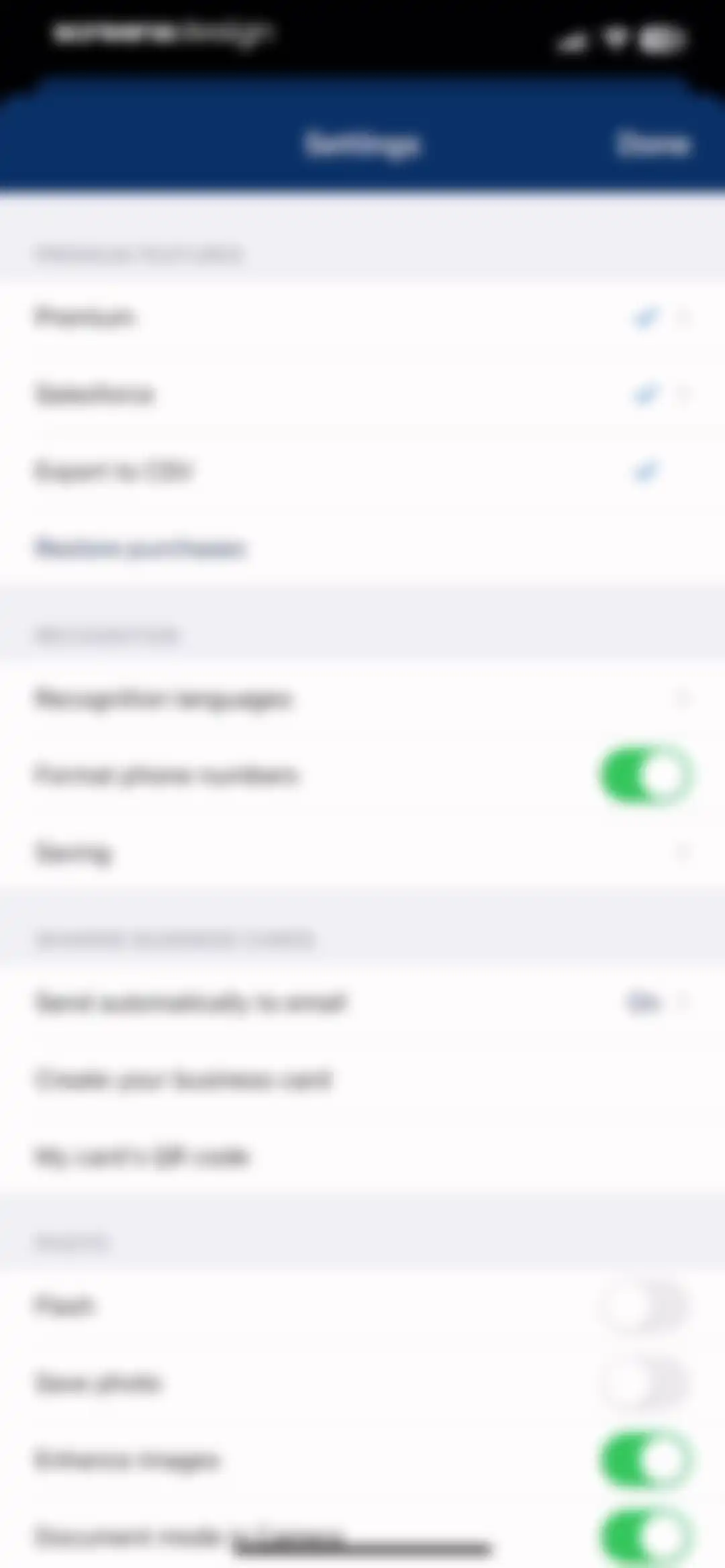 Business Card Reader screen 41