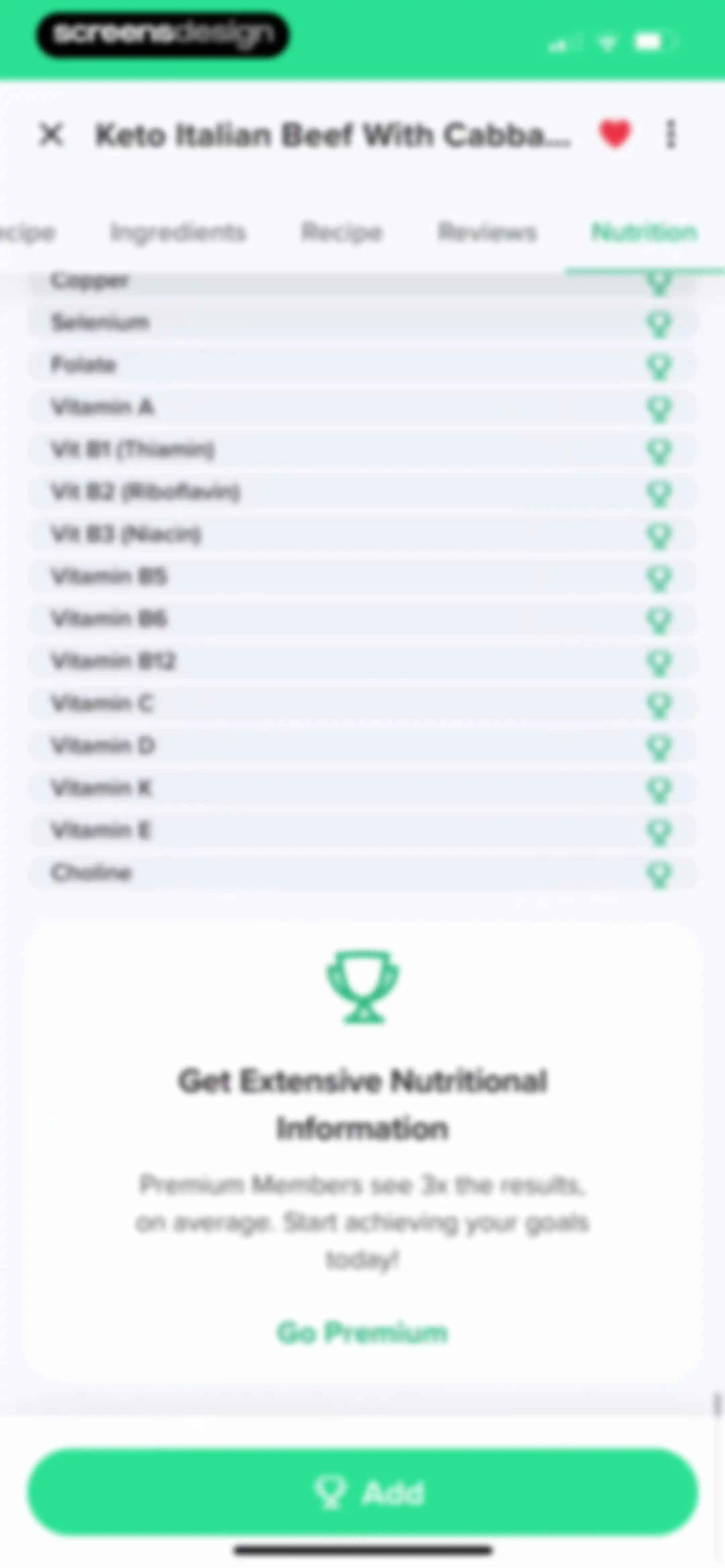 Carb Manager: Keto & Macro Log screen 147