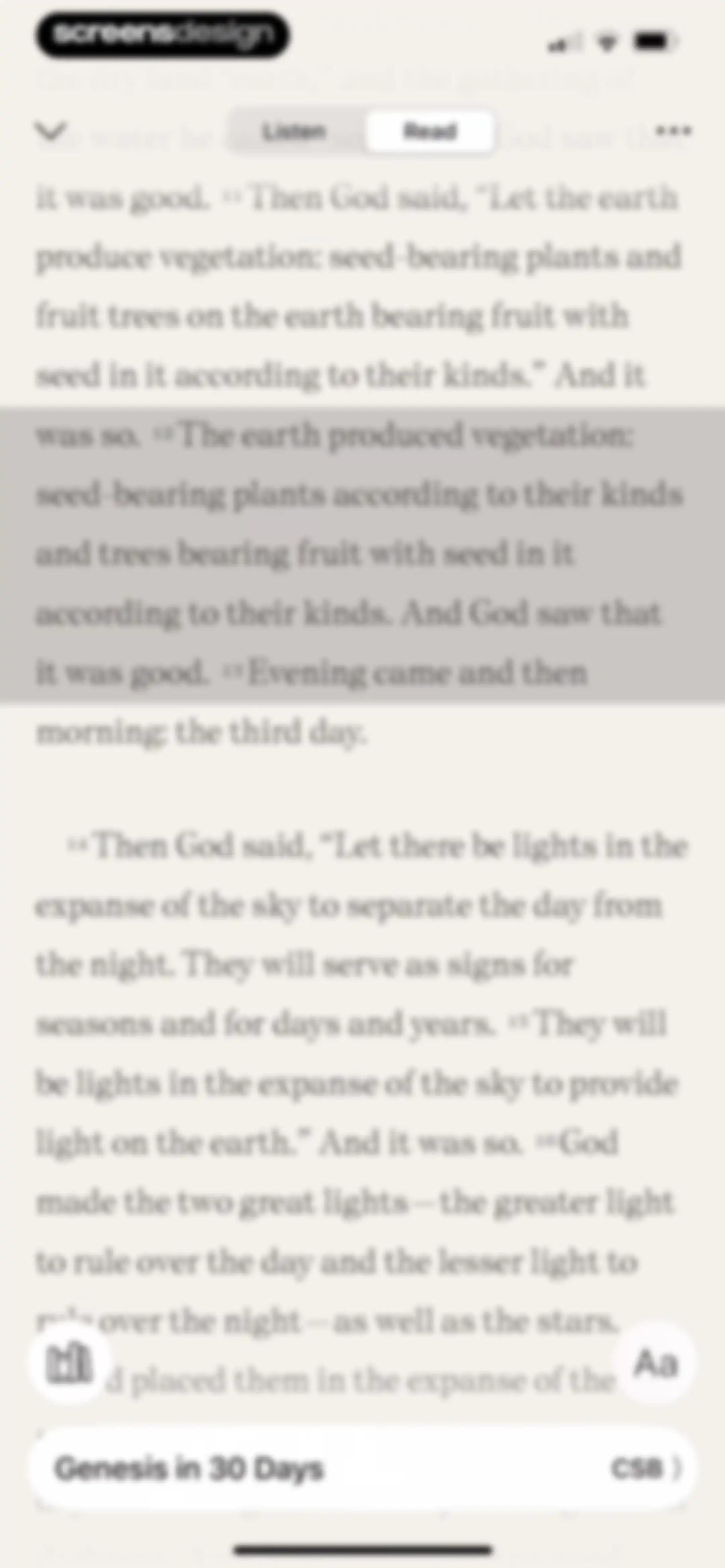 Dwell: Audio Bible screen 38