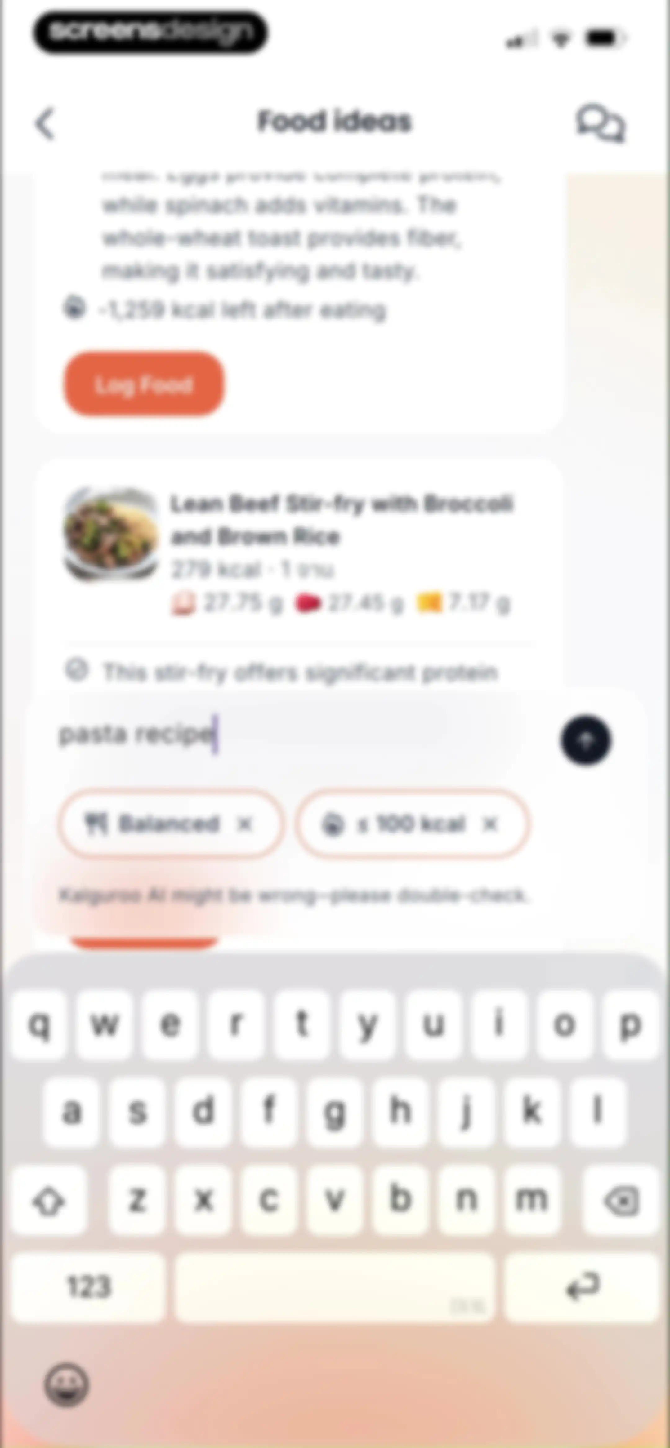 Kalguroo: AI Calorie Tracker screen 88
