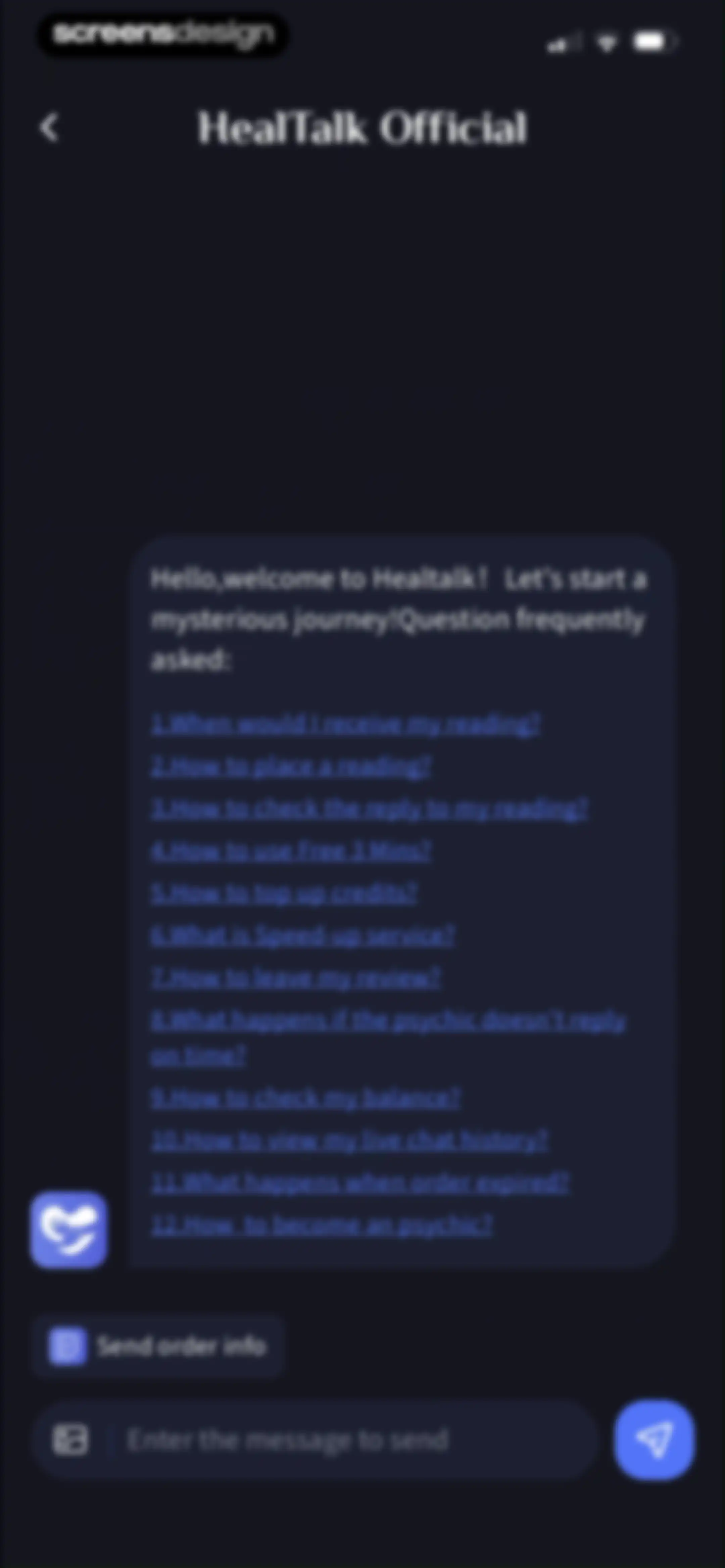 HealTalk - Text Reading screen 33