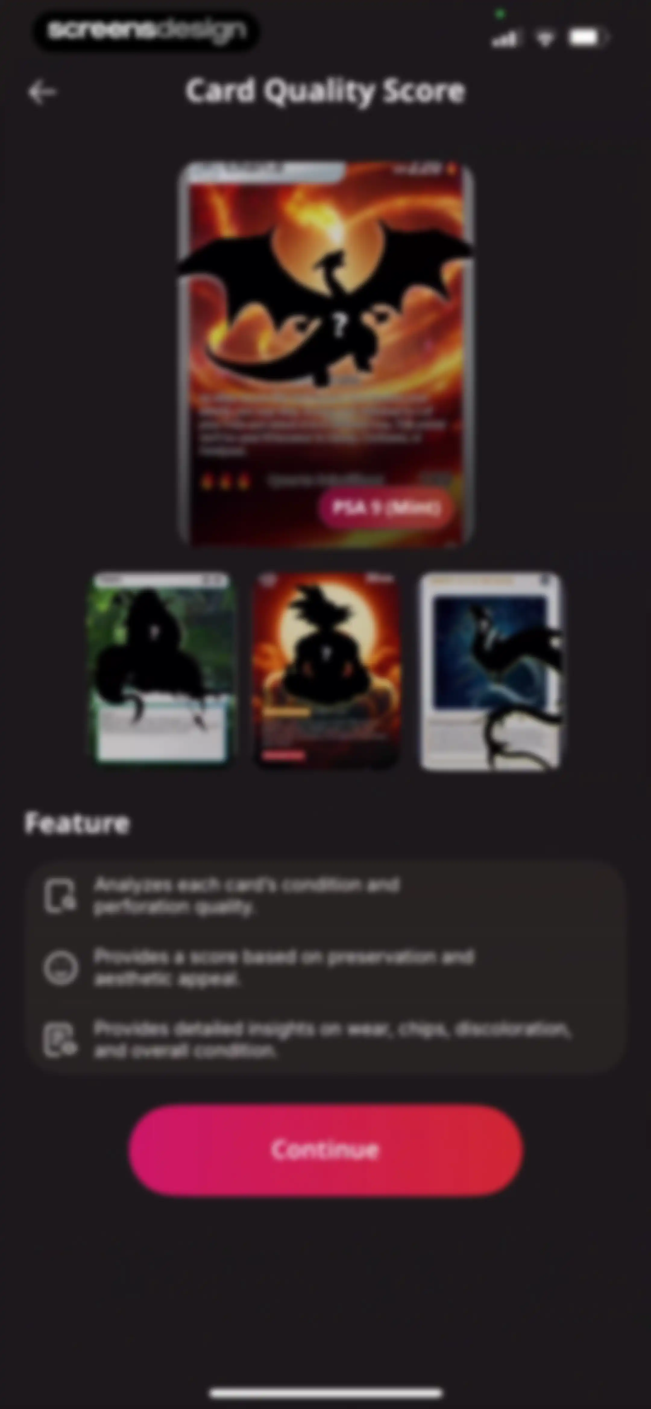 TCG Card Identifier Value screen 21