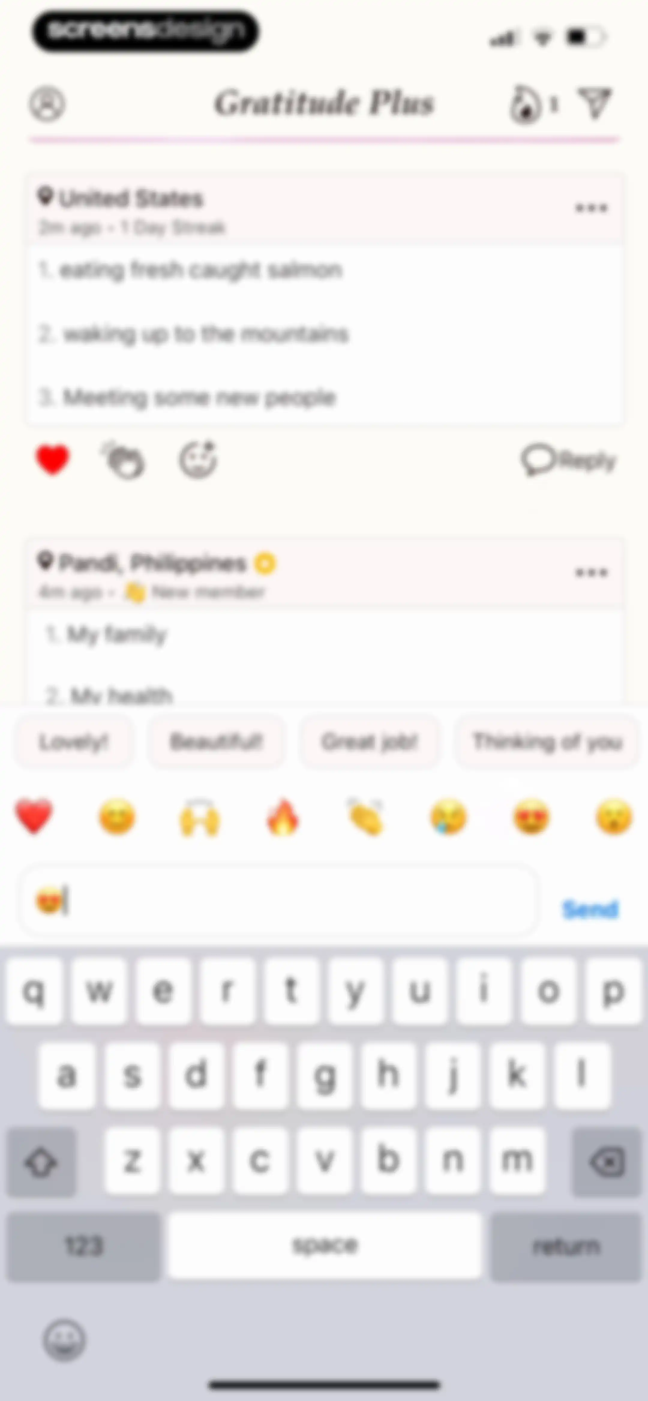 Gratitude Plus – Journal screen 110