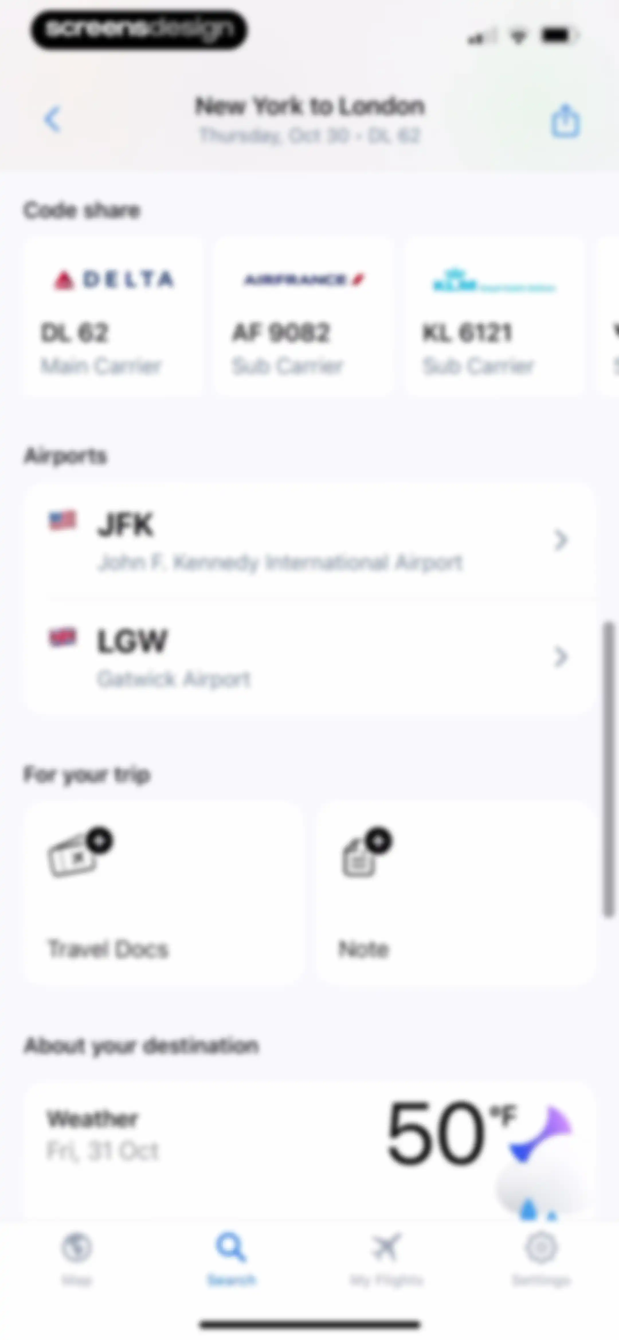 Flight Tracker + screen 44