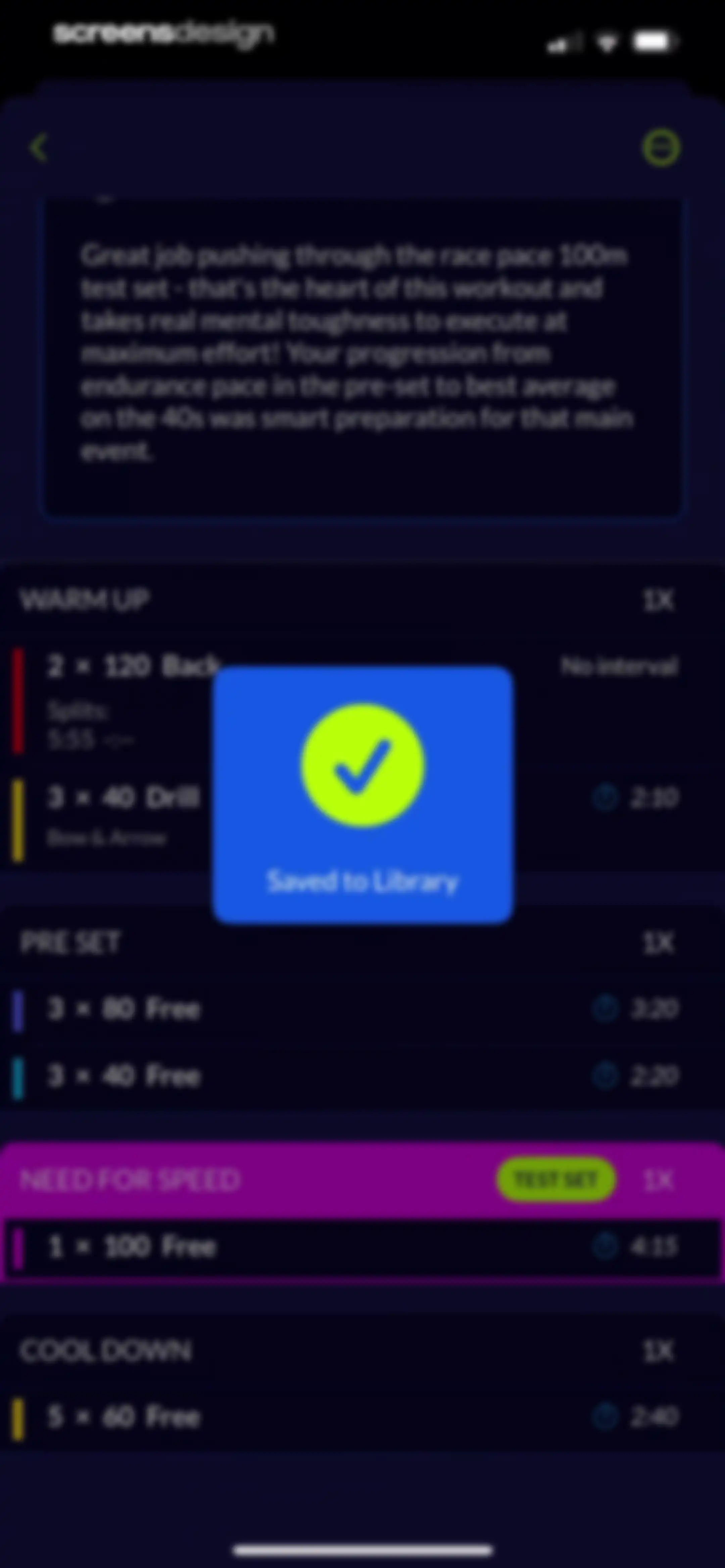 MySwimPro: #1 Swim Workout App screen 82