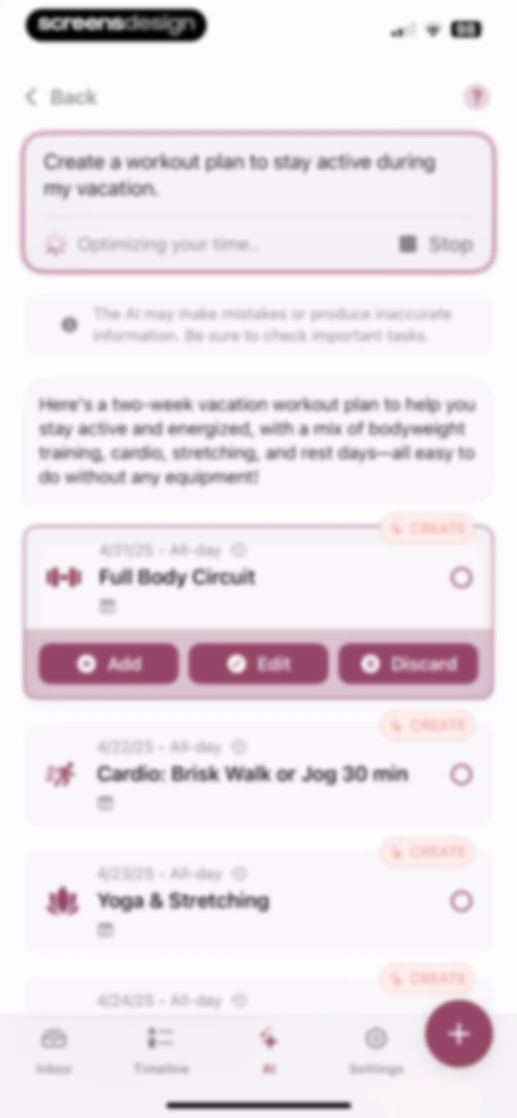 Structured: Daily Planner Todo screen 60