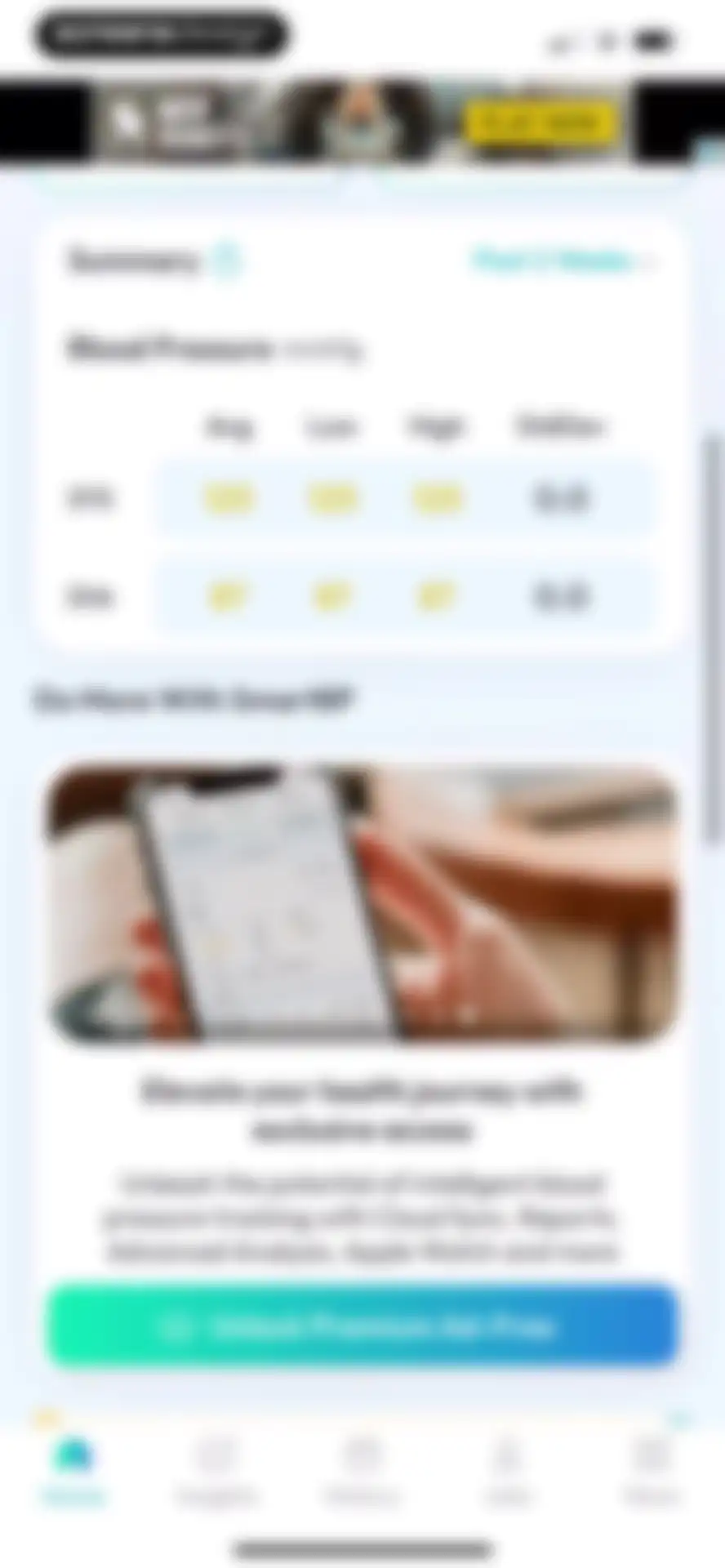 Blood Pressure Tracker SmartBP screen 60