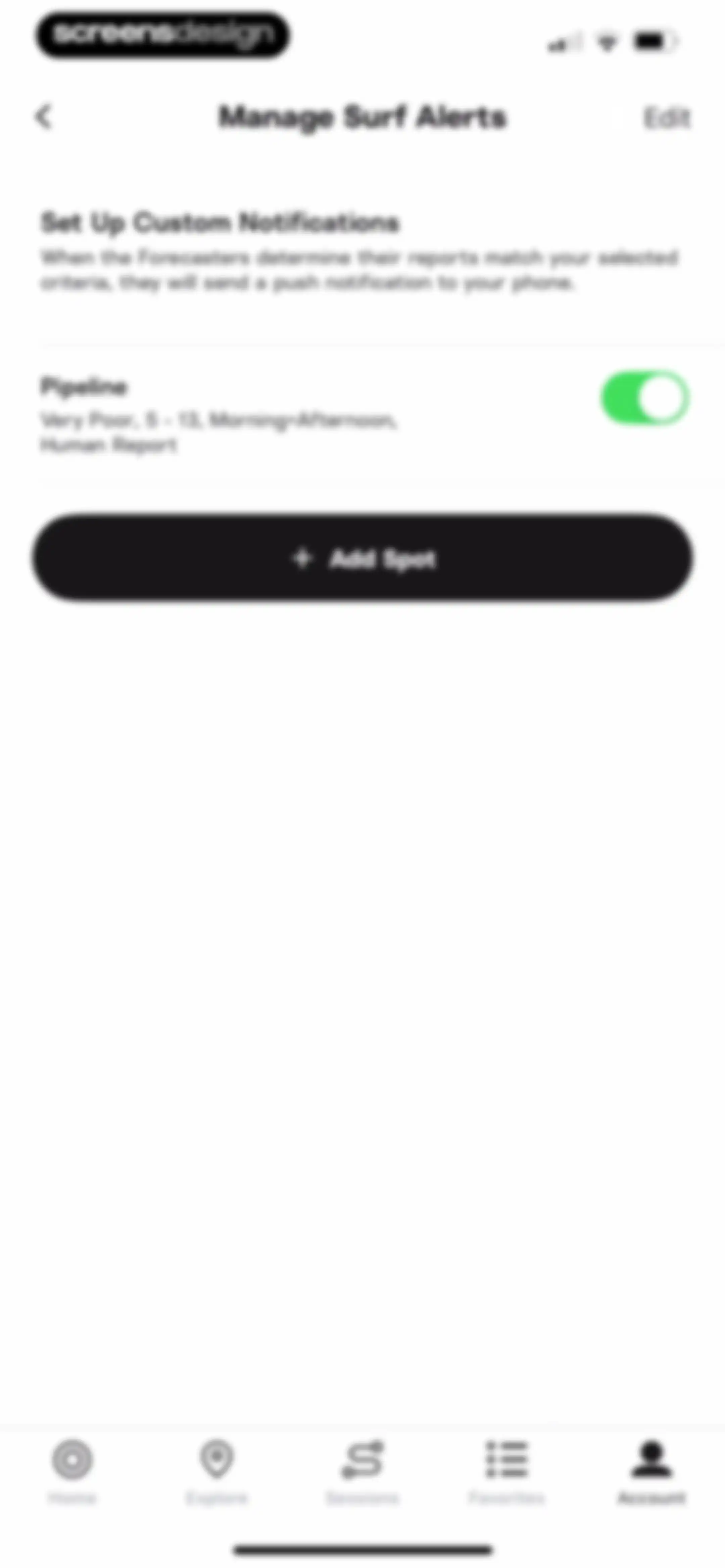Surfline: Wave & Surf Reports screen 103