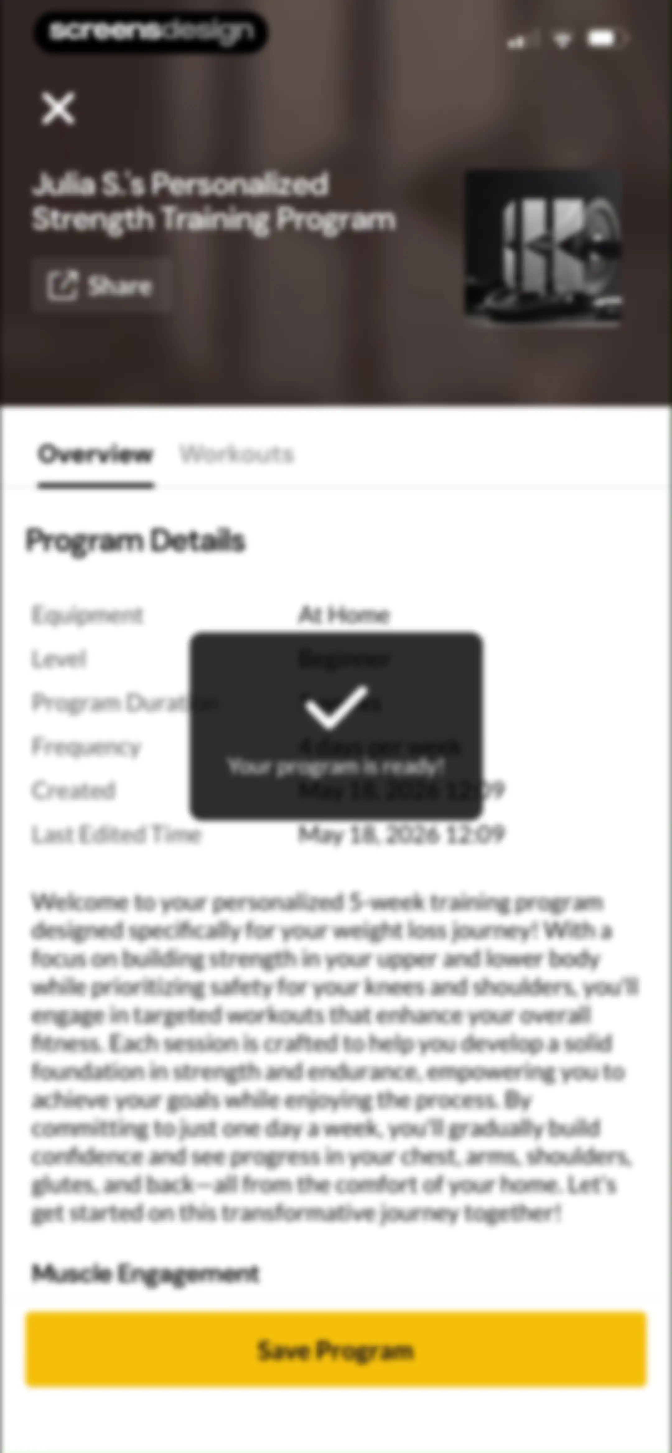 Boostcamp: Workout Programs screen 46