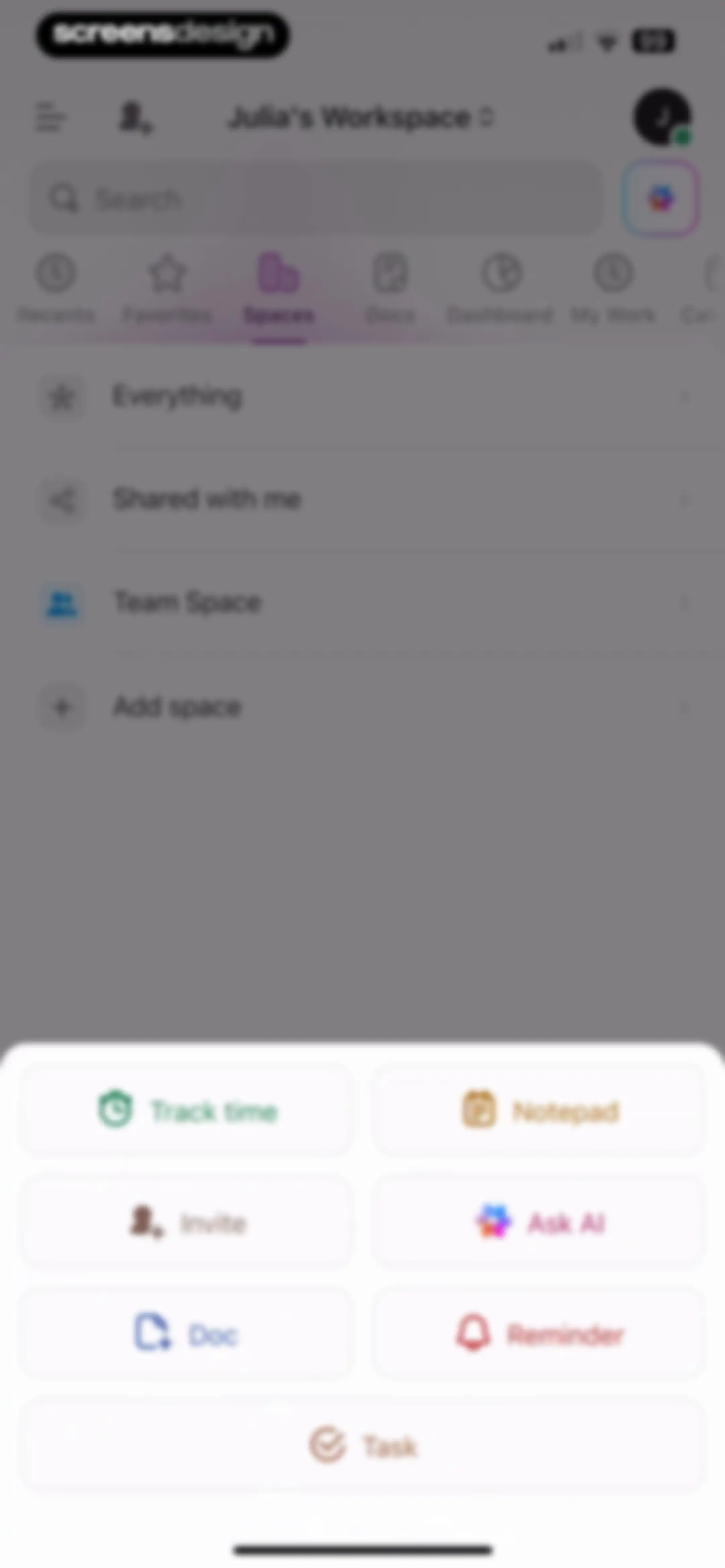ClickUp: Tasks, Chat, Docs, AI screen 121
