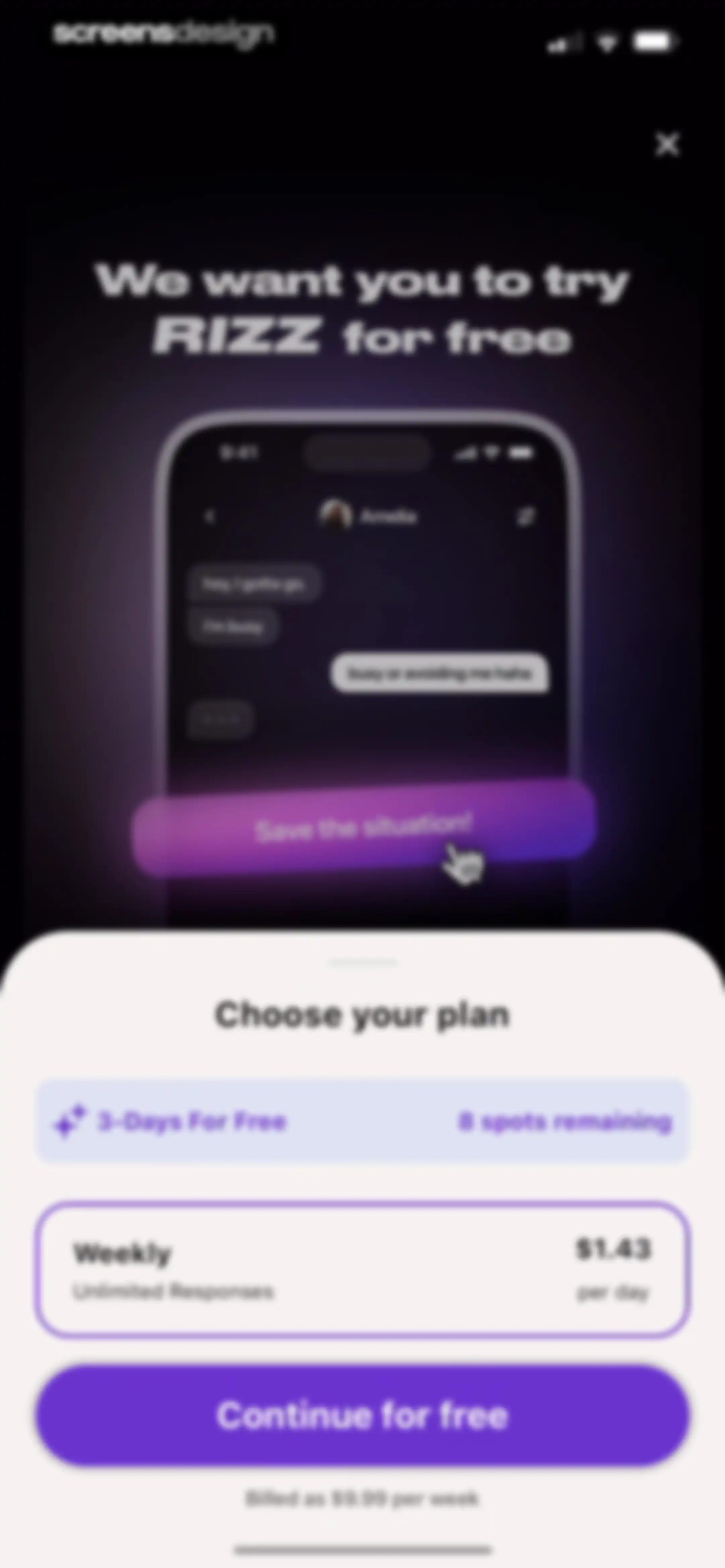 RIZZ screen 21