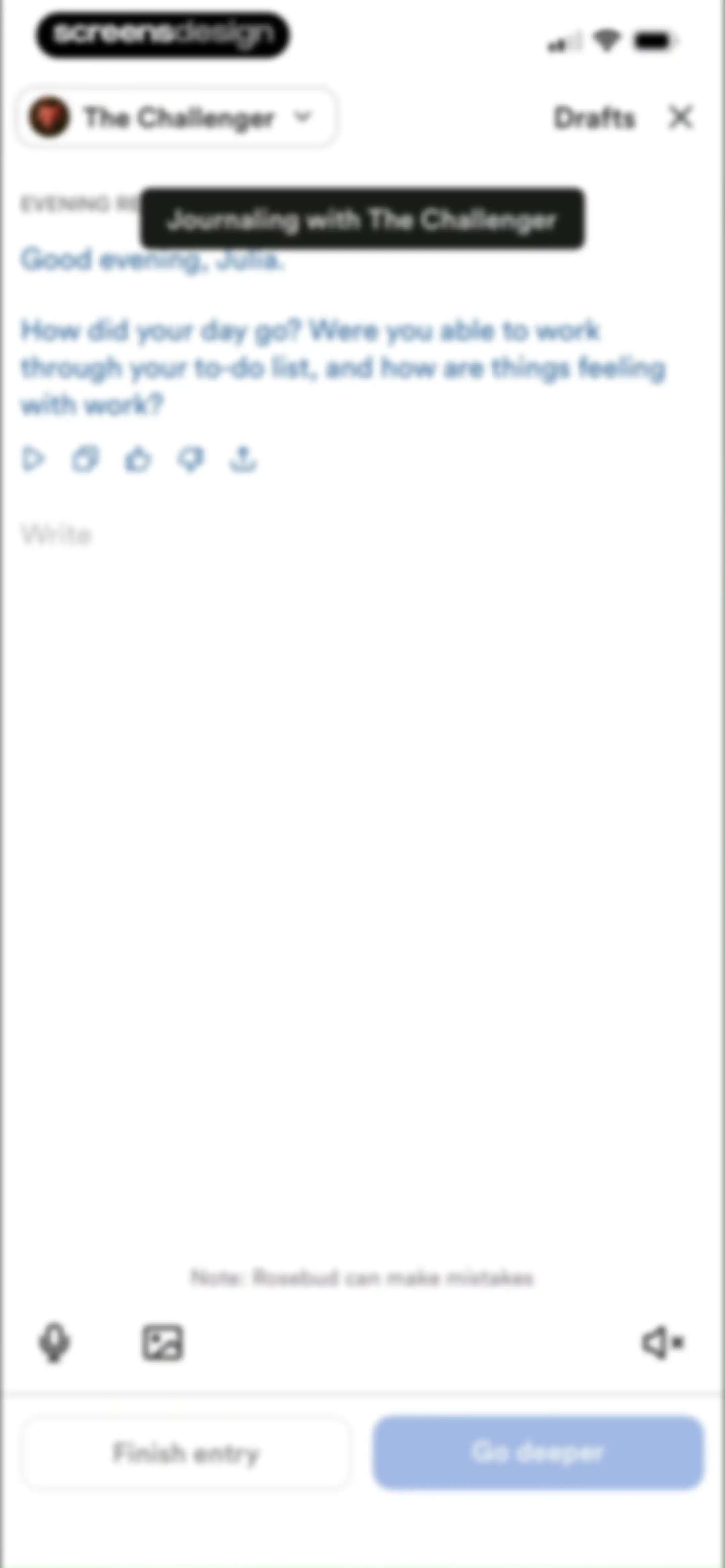 Rosebud: AI Journal & Diary screen 78