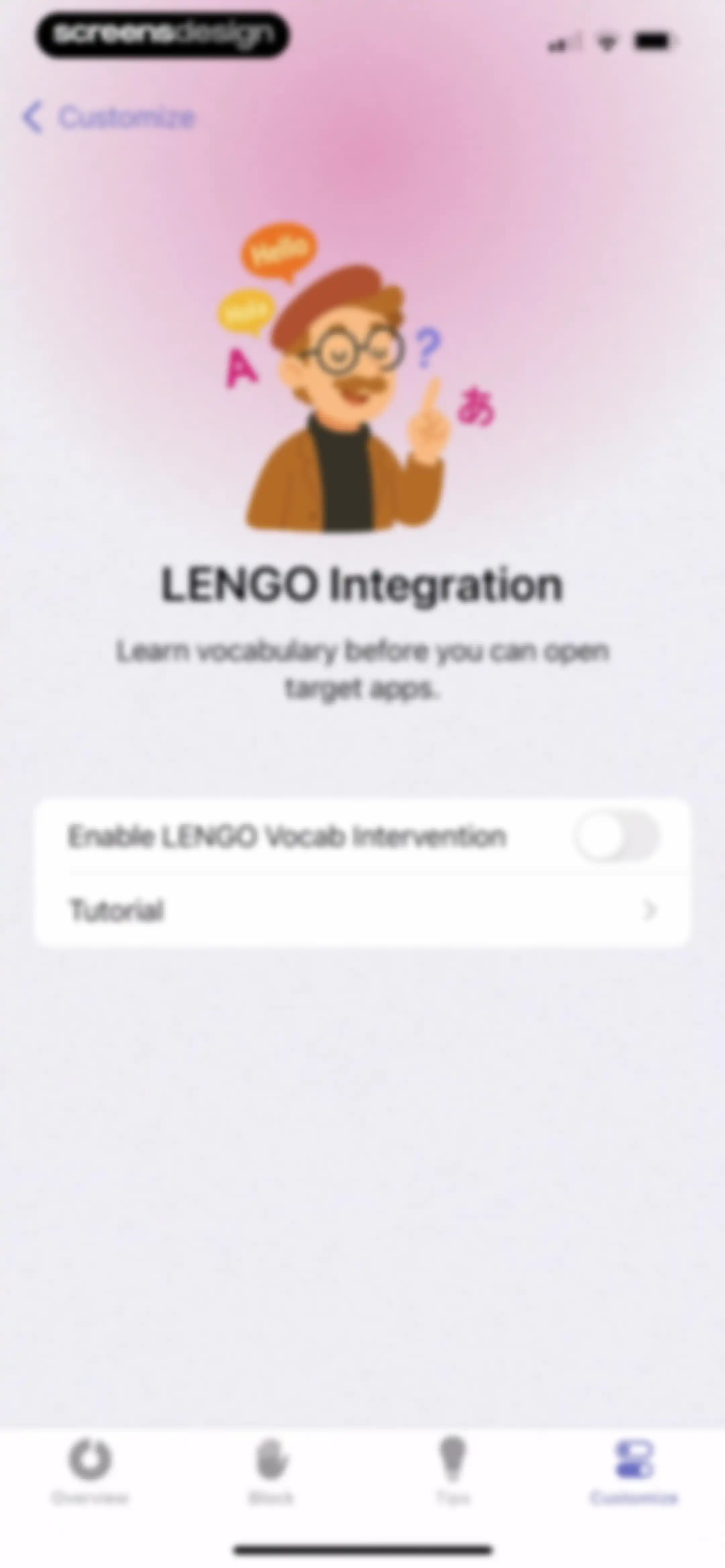 one sec | screen time + focus screen 99