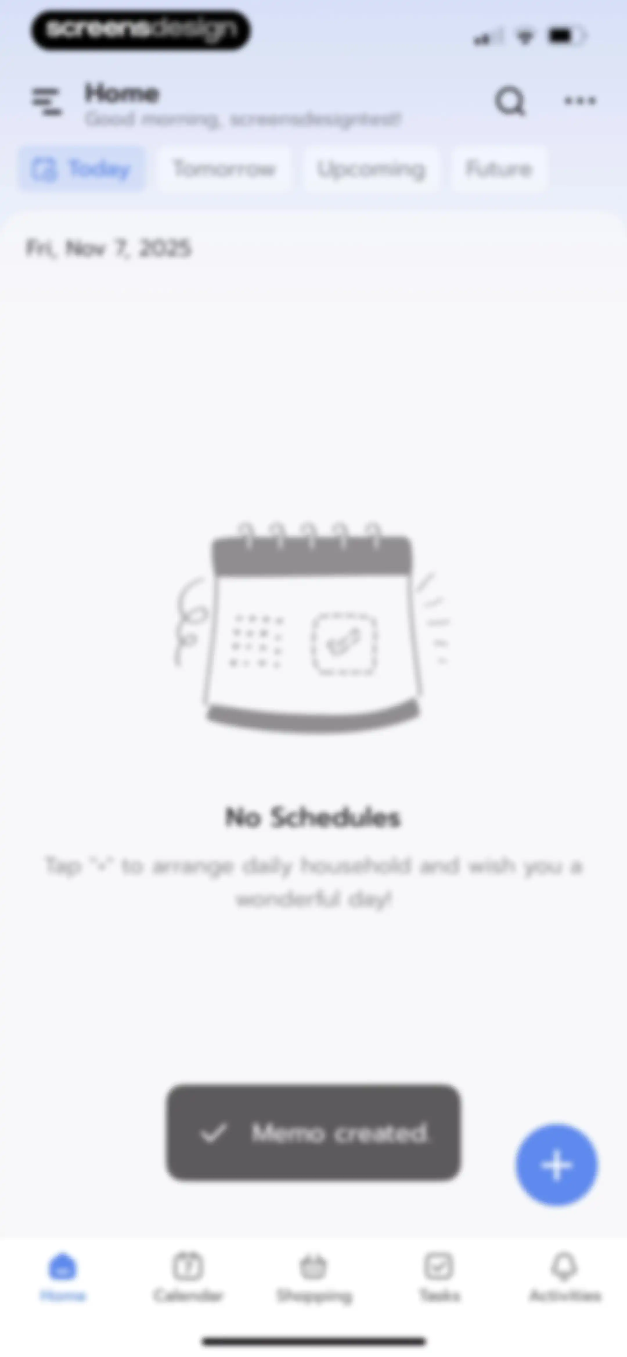 Shared Family Calendar: FamCal screen 22